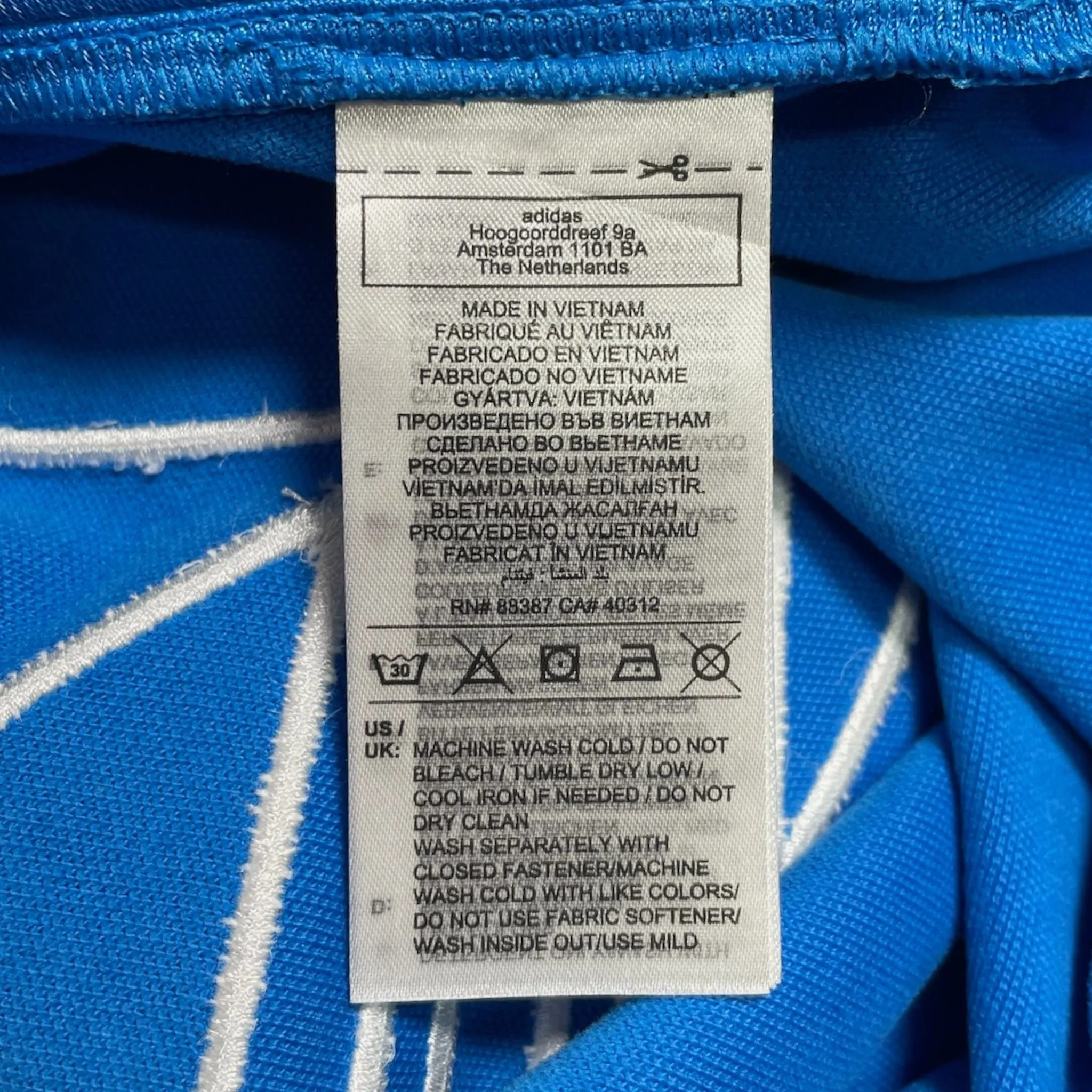 adidas x CLOT Edison Chen Warmup Jacket Bright Blue