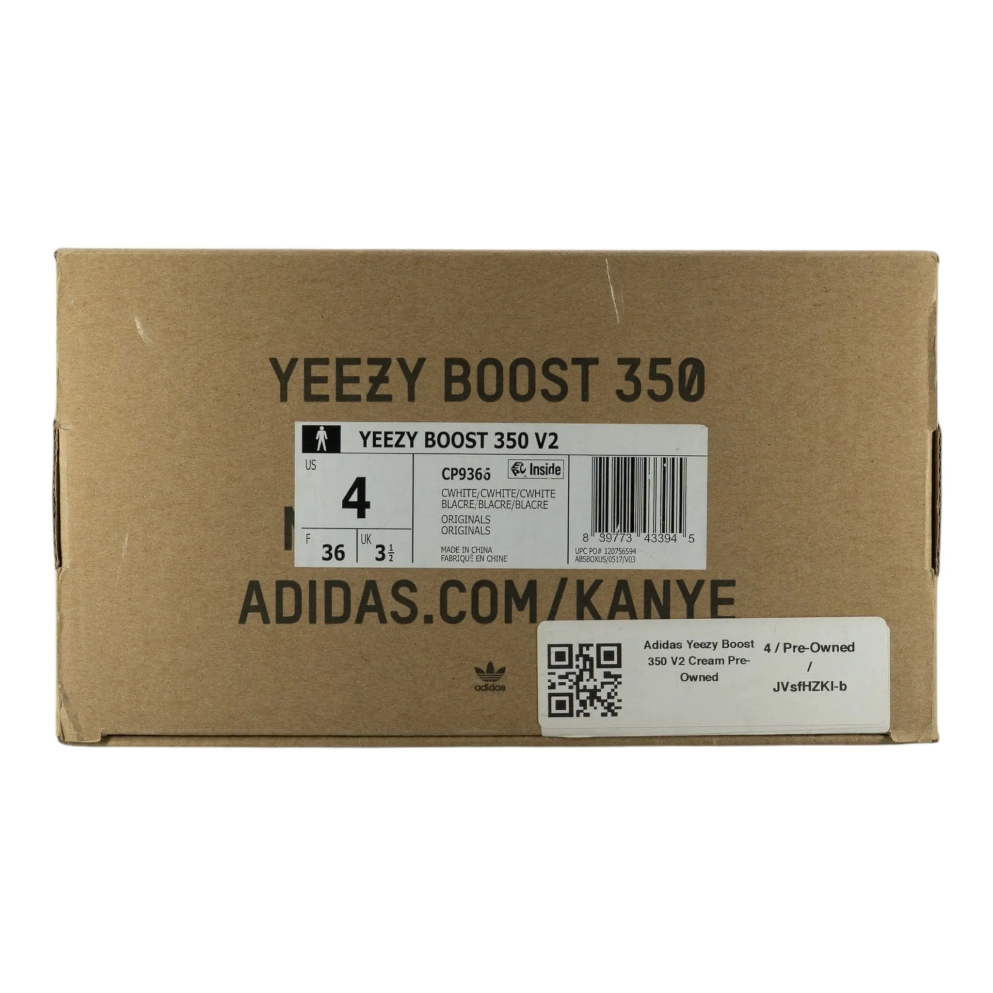 adidas Yeezy Boost 350 V2 Cream Triple White Pre-Owned
