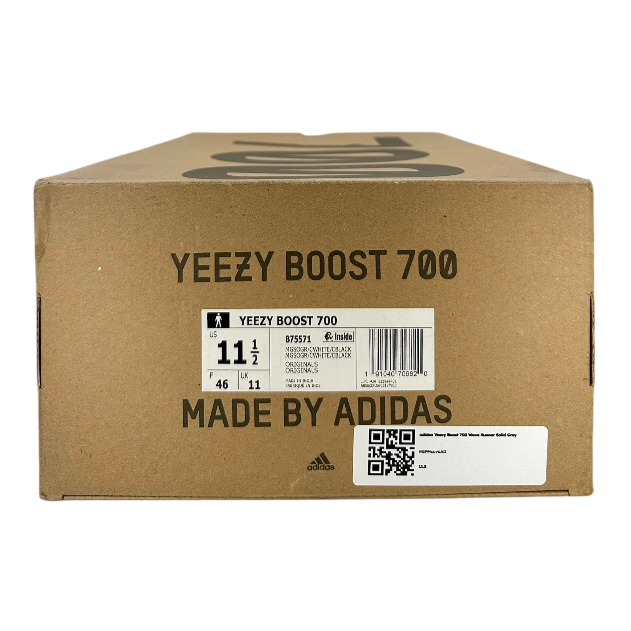 adidas Yeezy Boost 700 Wave Runner Solid Grey Pre-Owned