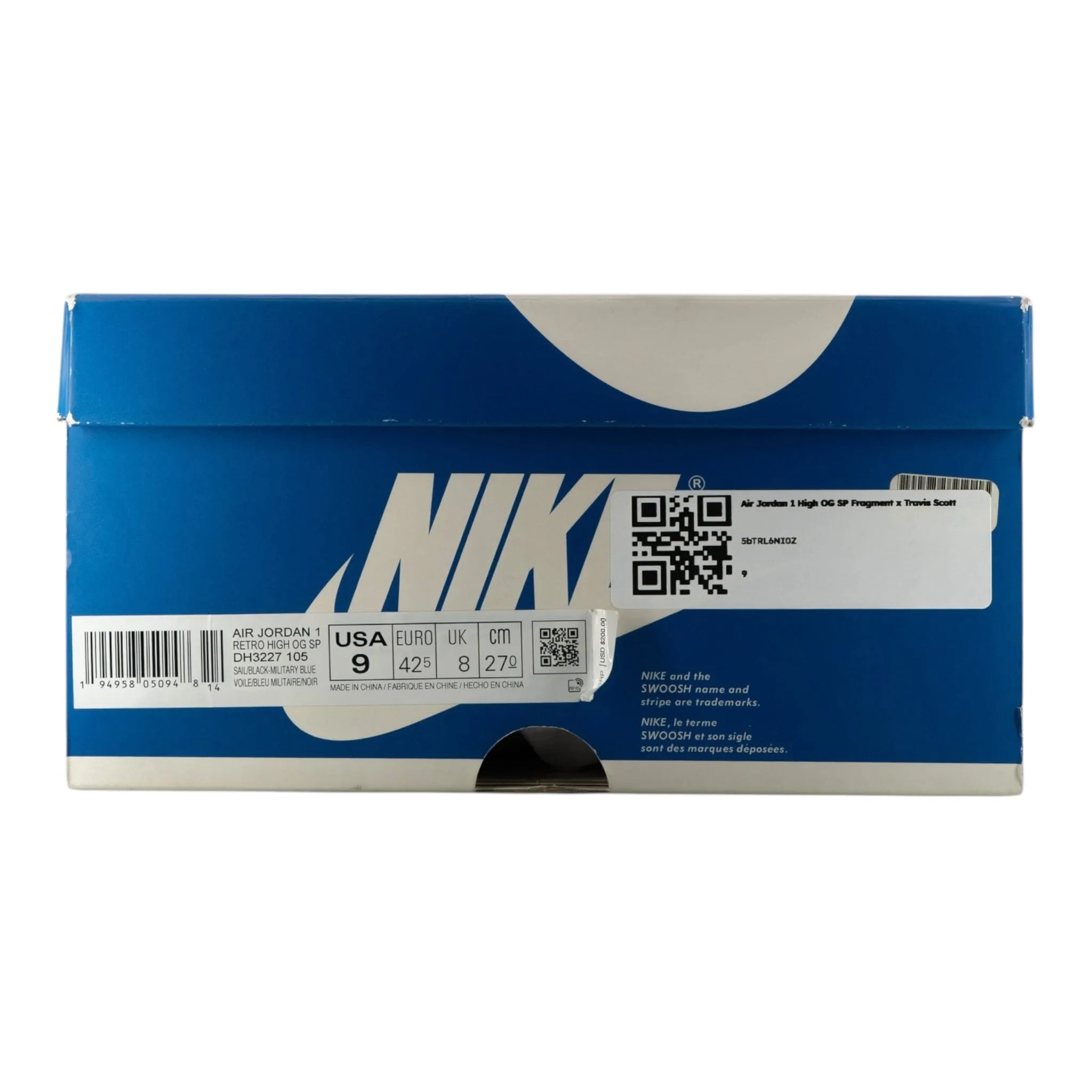 Air Jordan 1 High OG SP Fragment x Travis Scott Pre-Owned