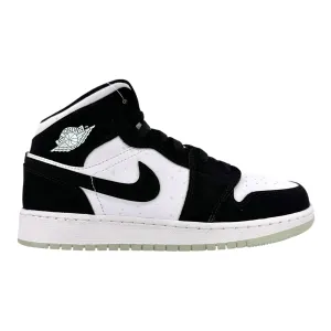 Air Jordan 1 Mid White Black Teal Tint (GS) (MISPRINT)