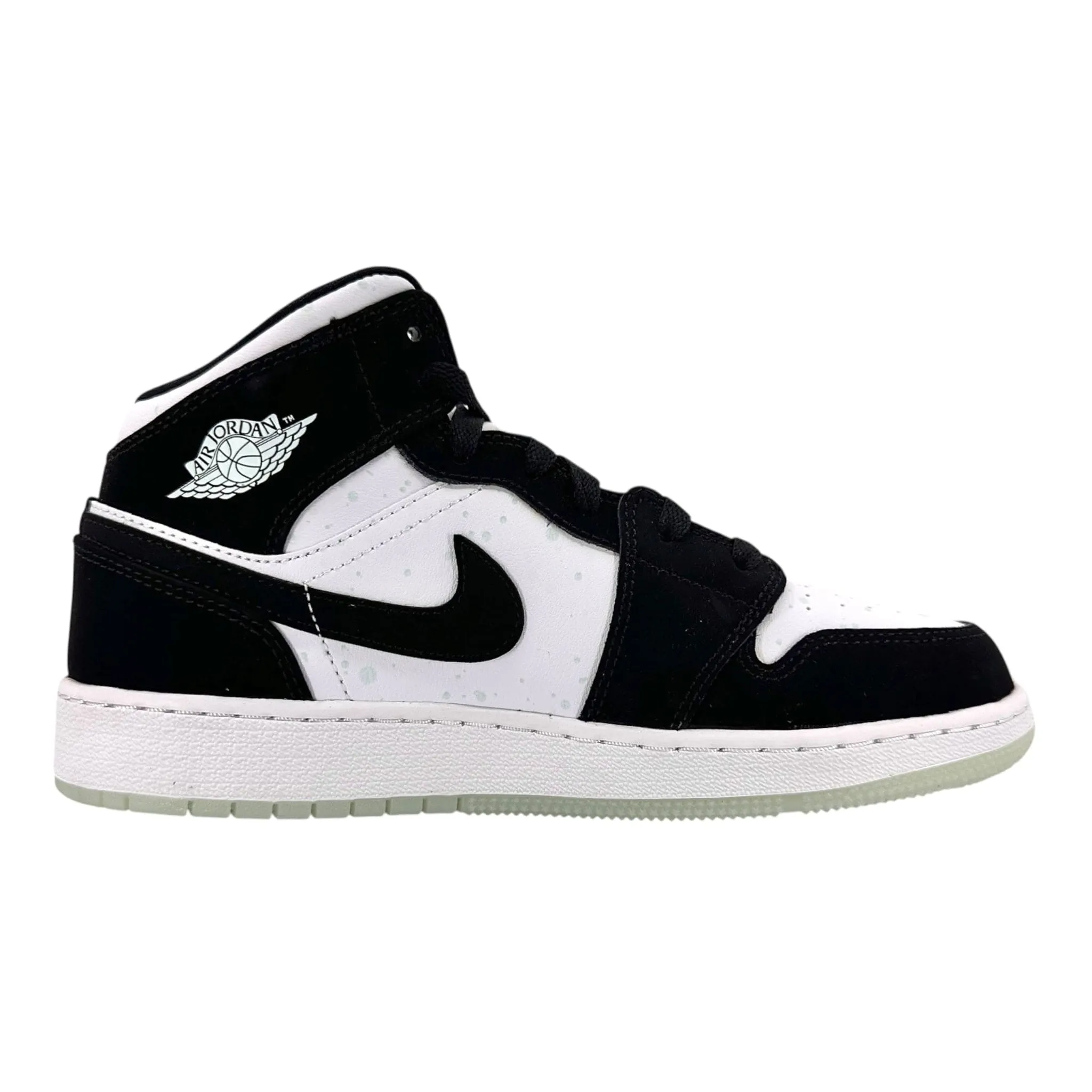 Air Jordan 1 Mid White Black Teal Tint (GS) (MISPRINT)