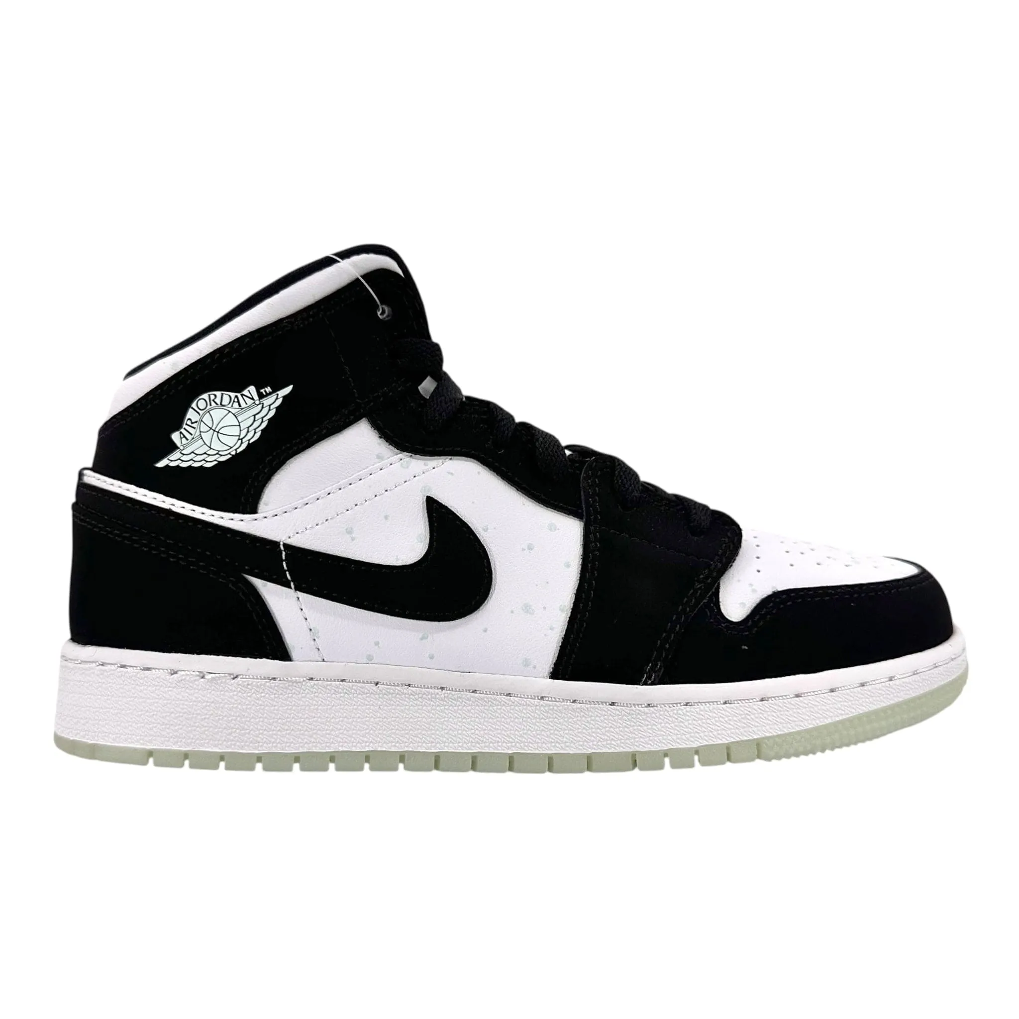 Air Jordan 1 Mid White Black Teal Tint (GS) (MISPRINT)