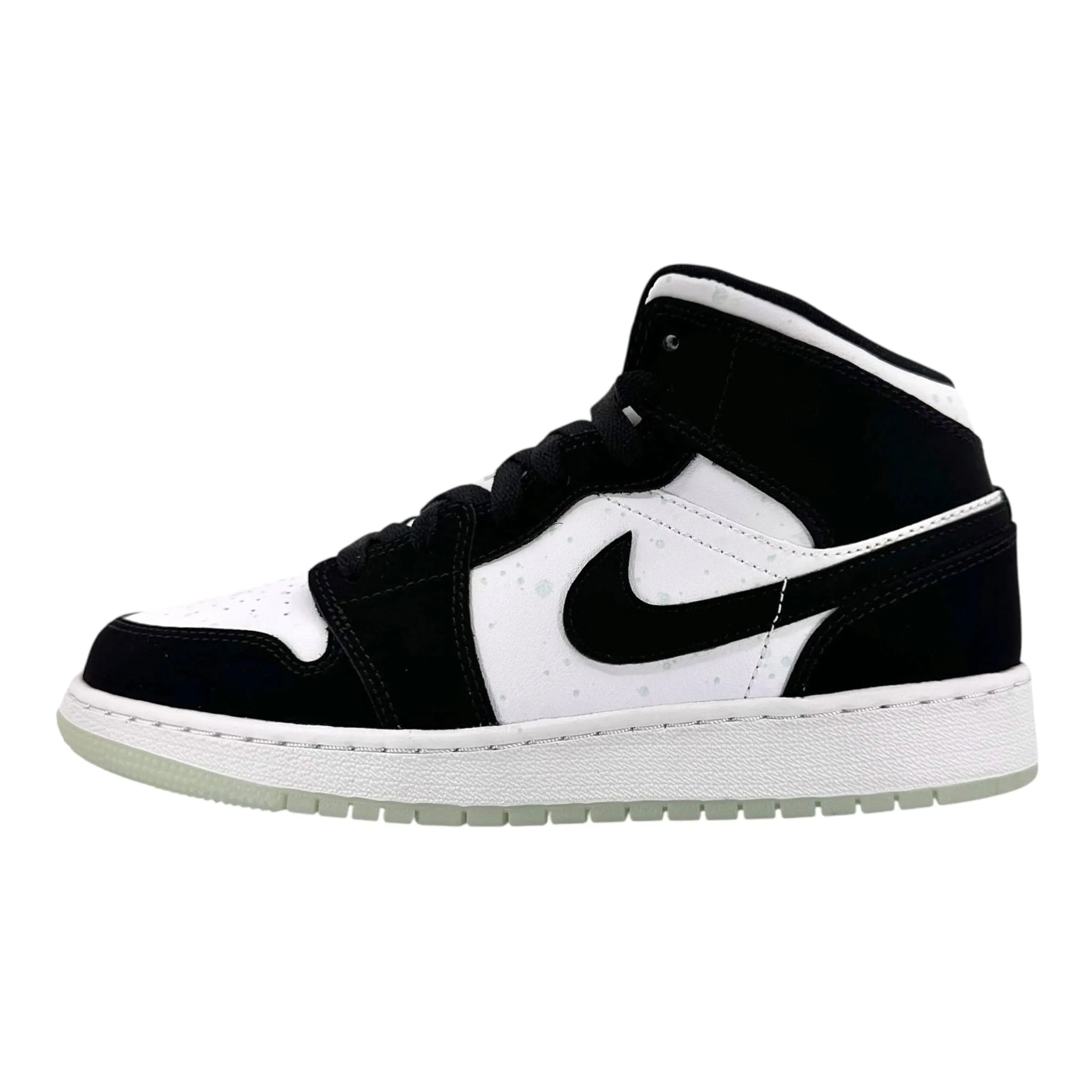 Air Jordan 1 Mid White Black Teal Tint (GS) (MISPRINT)