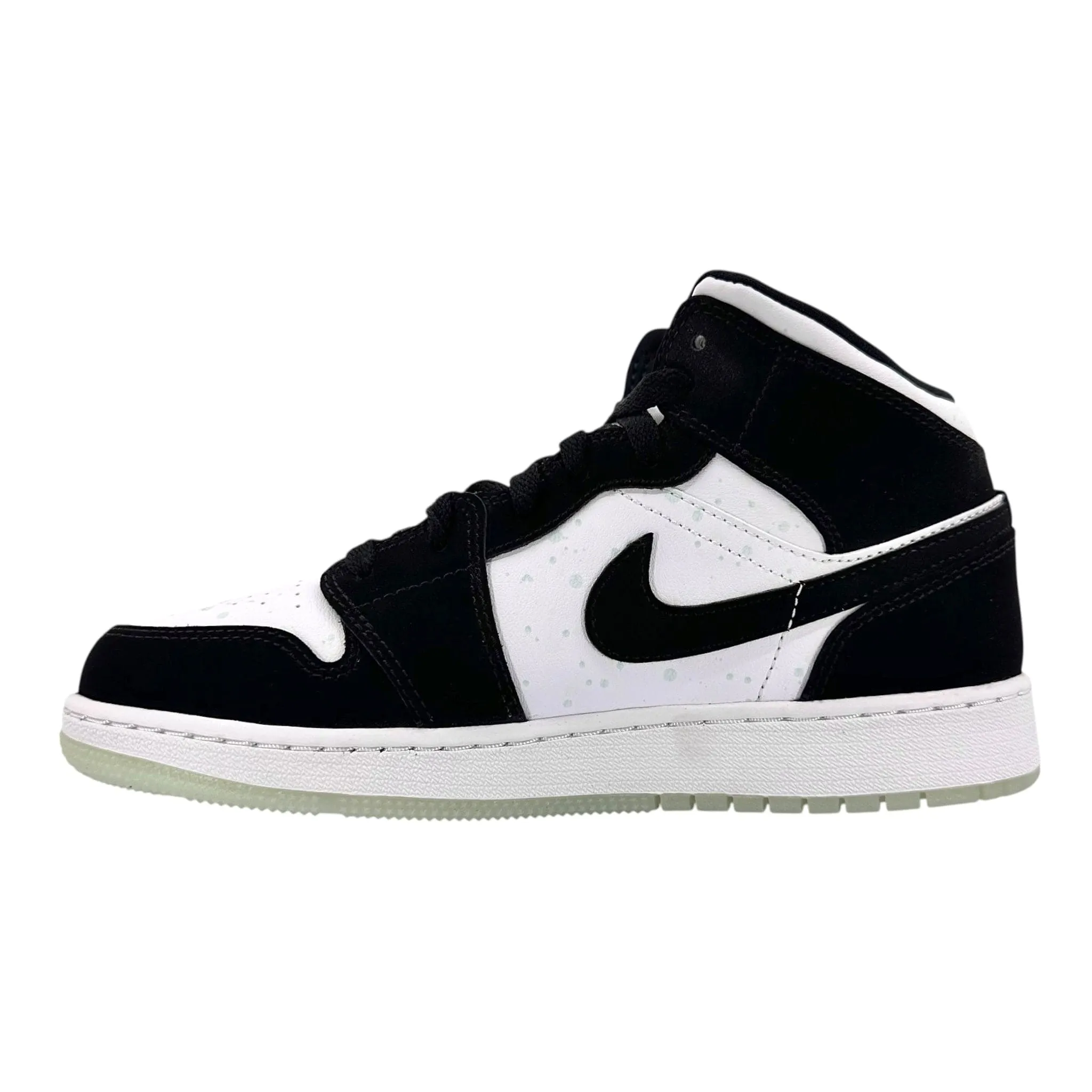 Air Jordan 1 Mid White Black Teal Tint (GS) (MISPRINT)