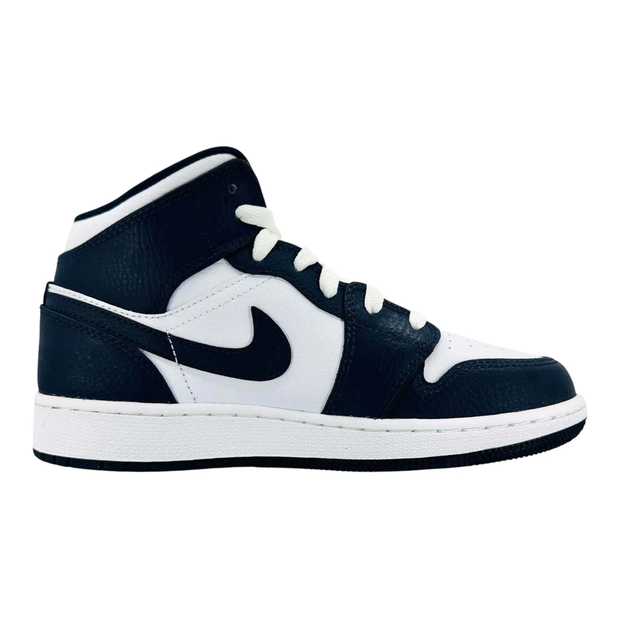 Air Jordan 1 Mid White Metallic Gold Obsidian (GS)