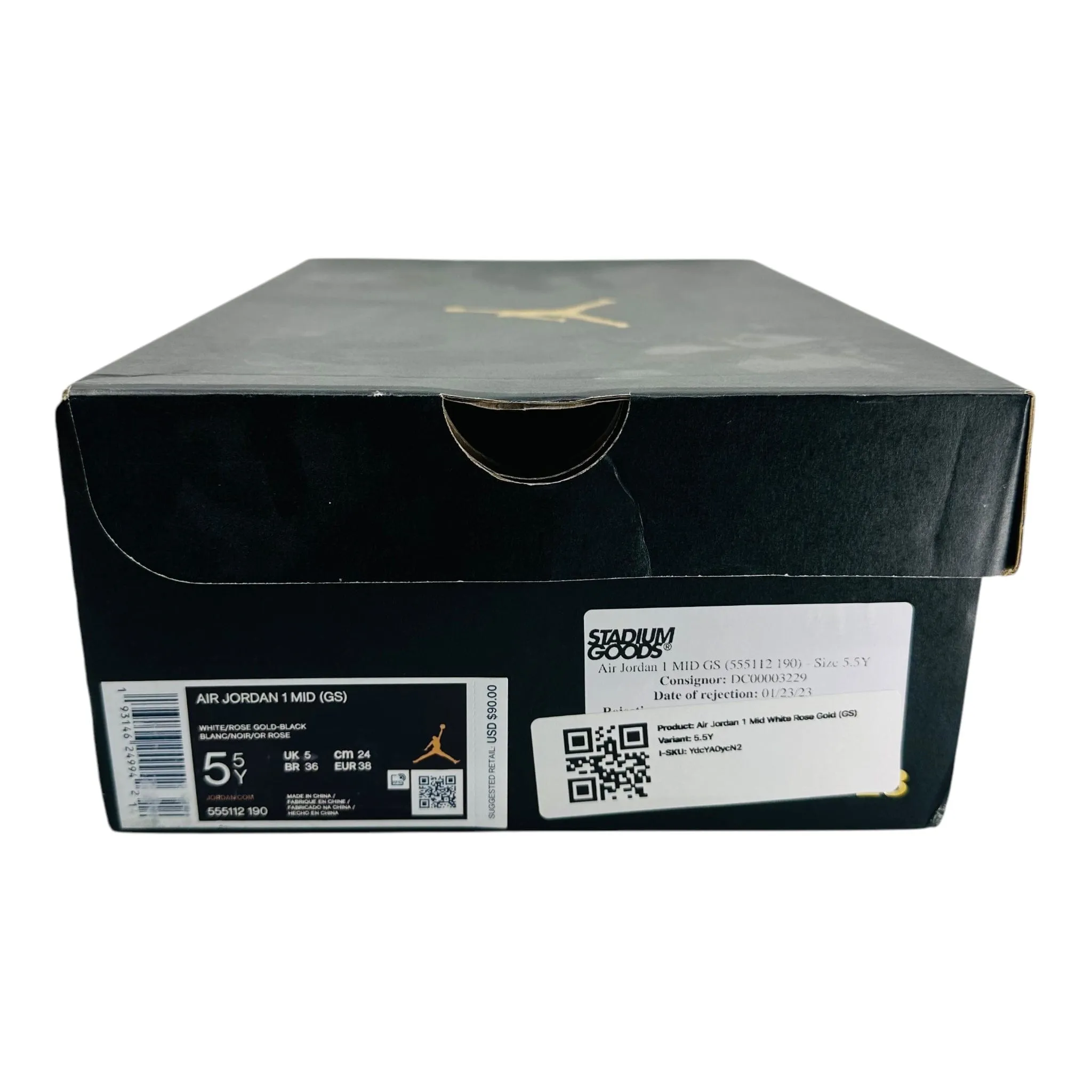 Air Jordan 1 Mid White Rose Gold (GS)