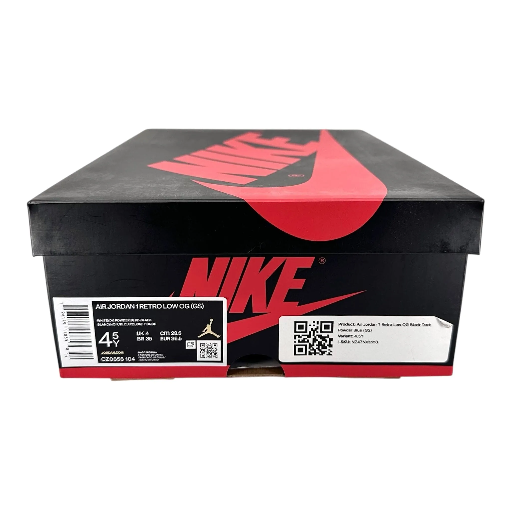 Air Jordan 1 Retro Low OG Black Dark Powder Blue (GS)