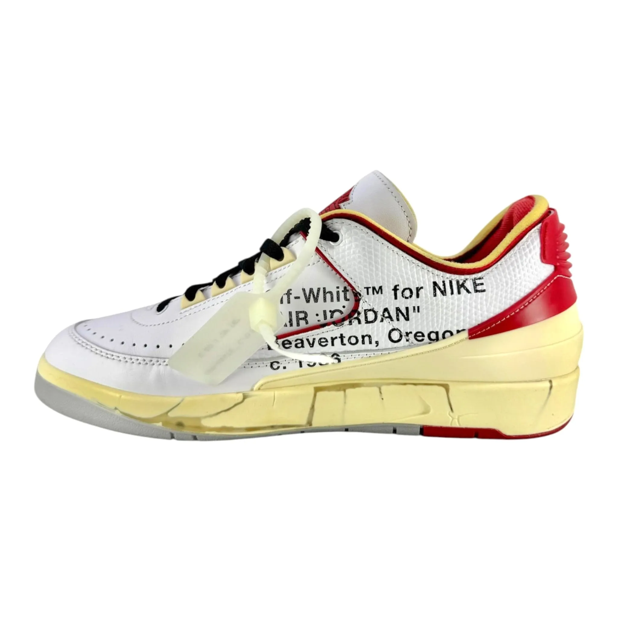 Air Jordan 2 Retro Low SP Off-White White Red Pre-Owned