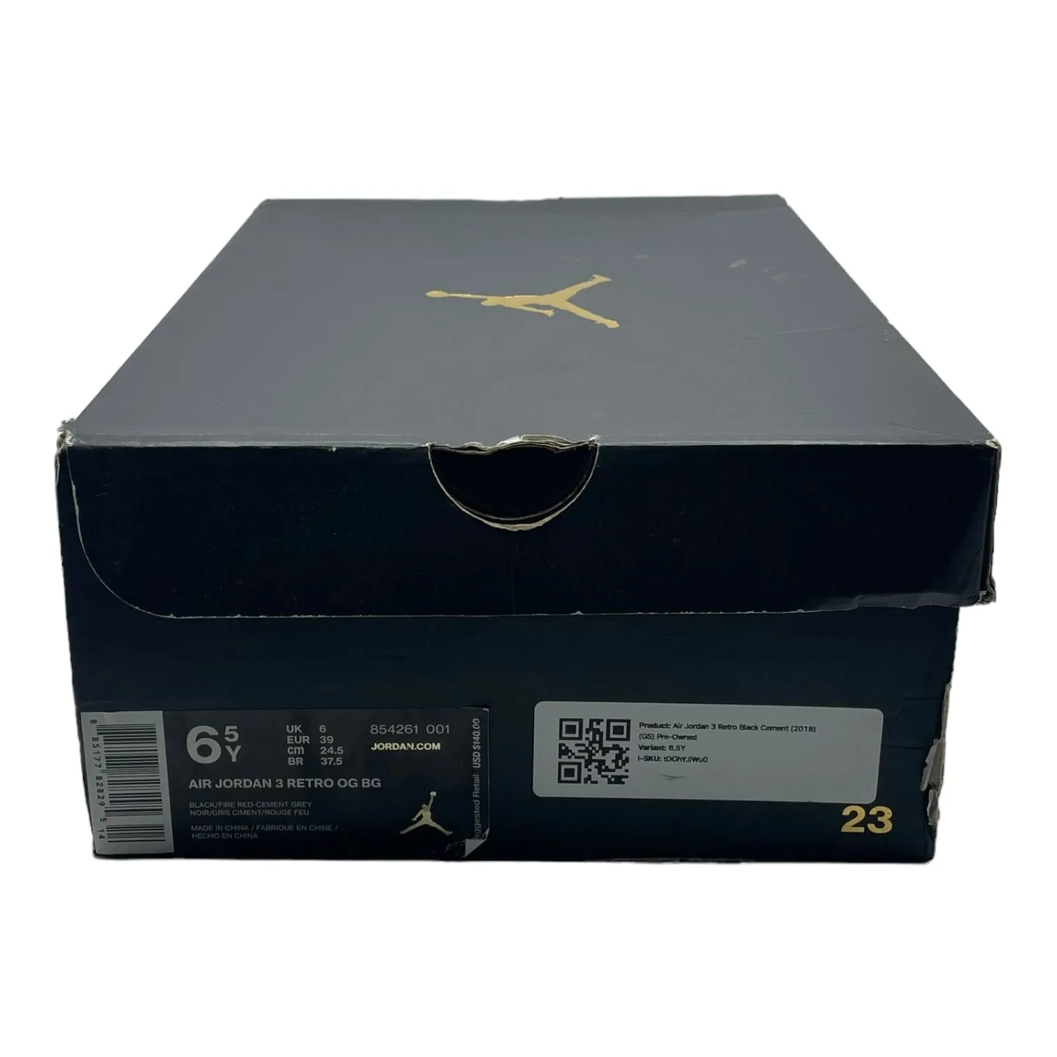 Air Jordan 3 Retro Black Cement (2018) (GS) Pre-Owned