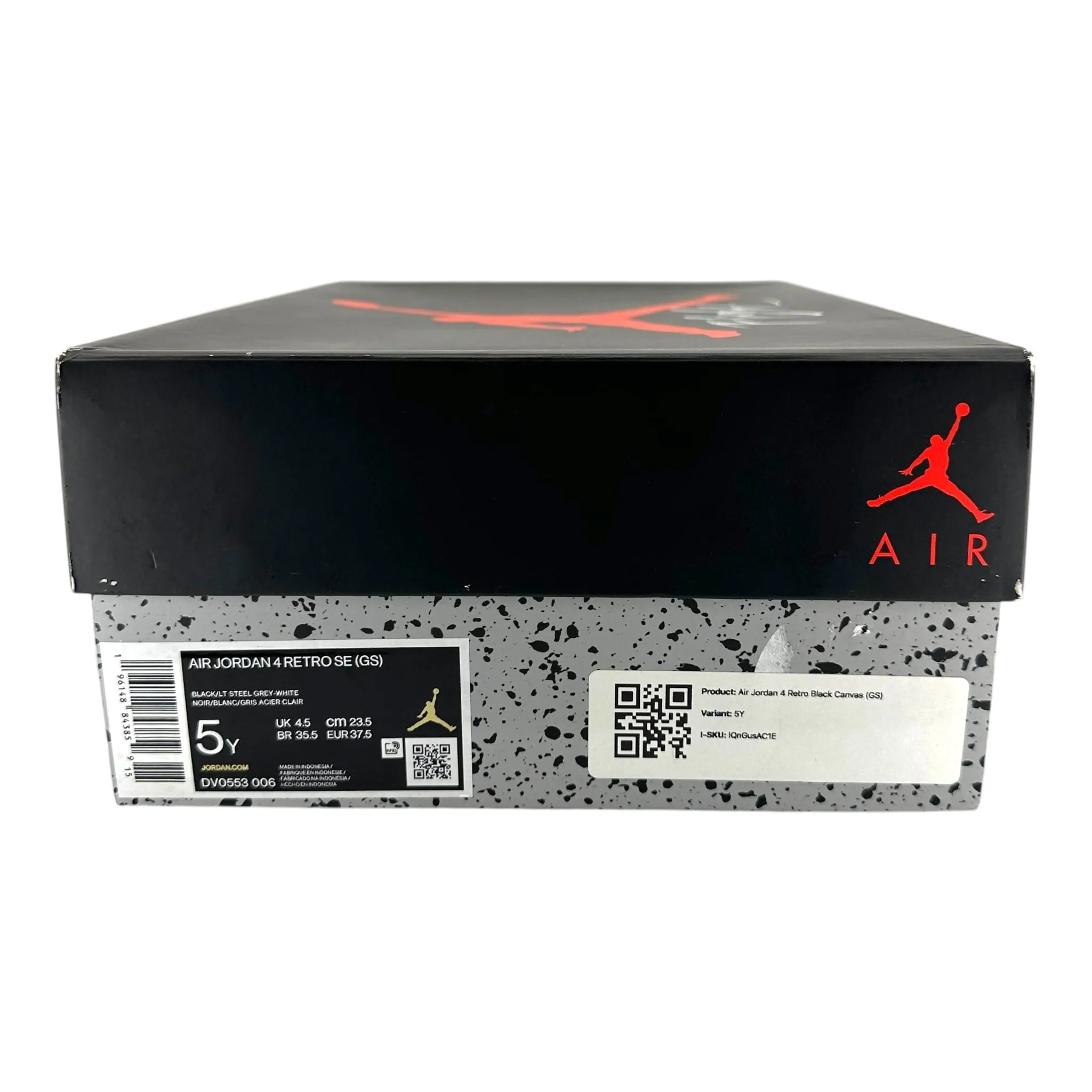 Air Jordan 4 Retro Black Canvas (GS)