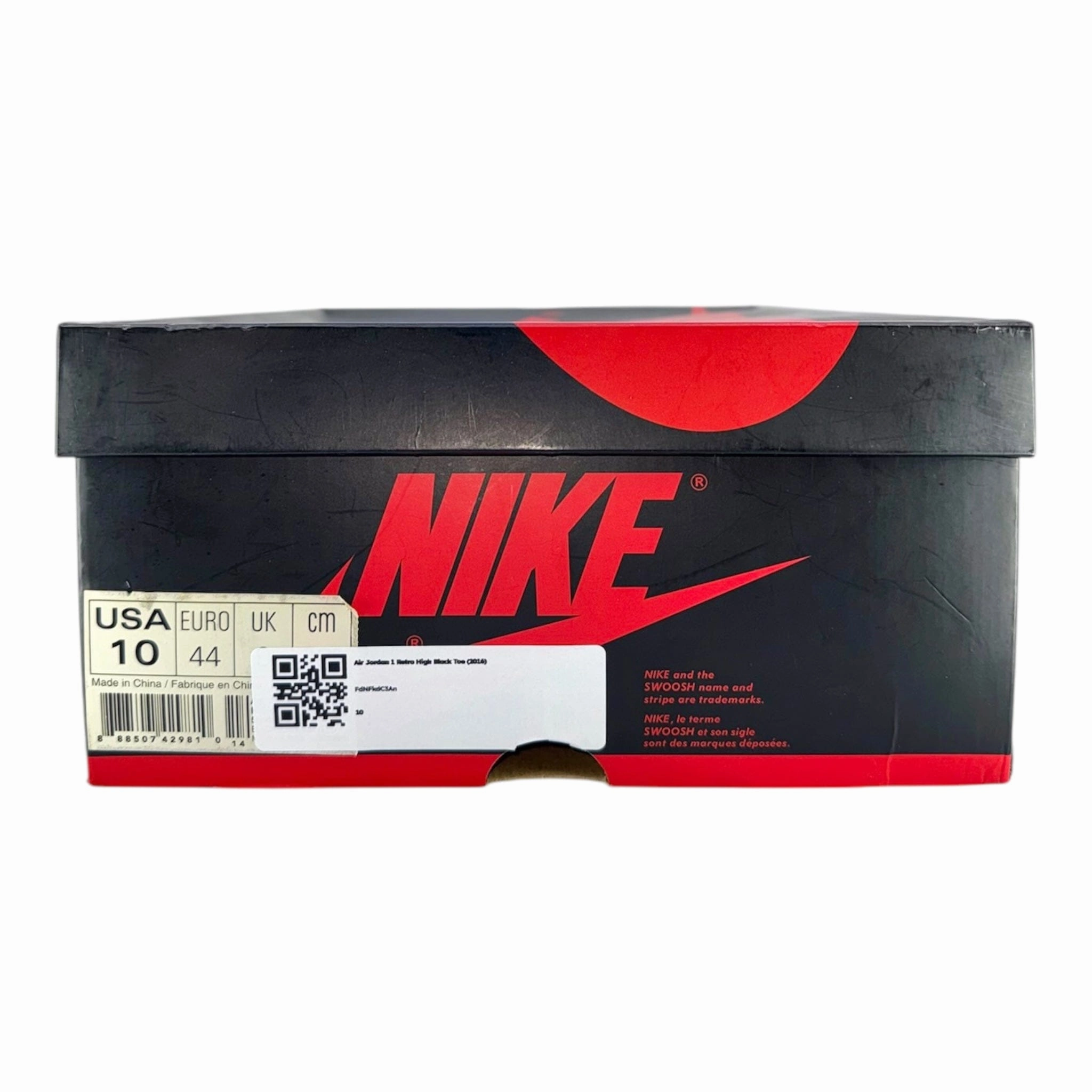 Air Jordan 1 Retro High Black Toe (2016) Pre-Owned