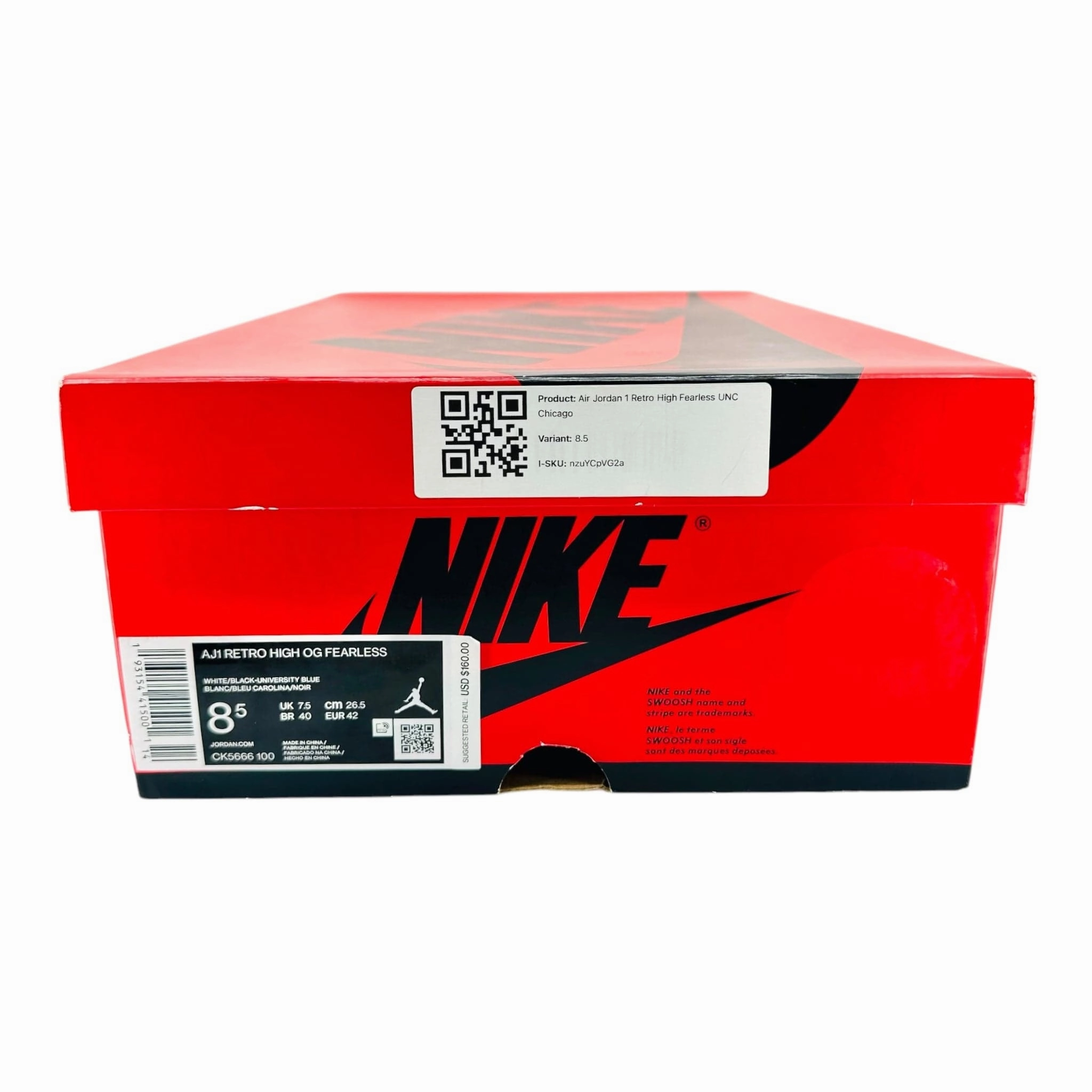 Air Jordan 1 Retro High Fearless UNC Chicago