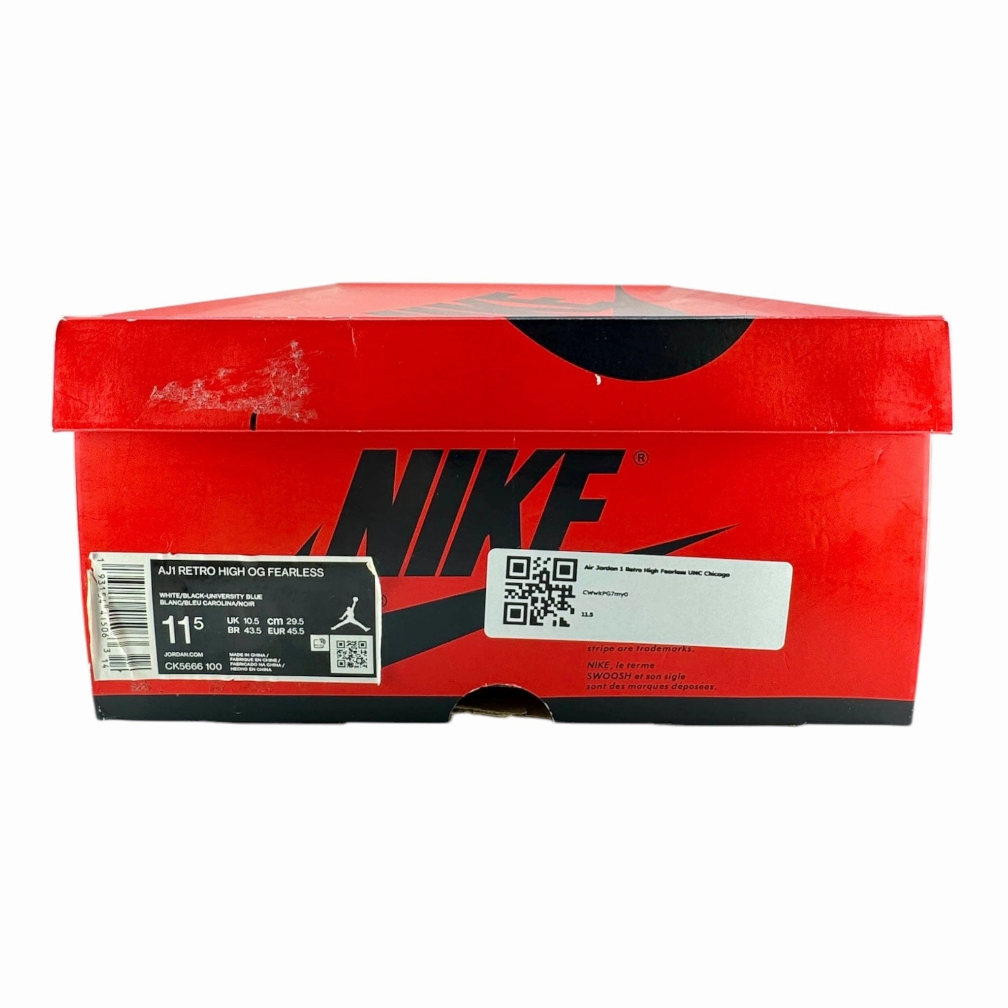 Air Jordan 1 Retro High Fearless UNC Chicago Pre-Owned