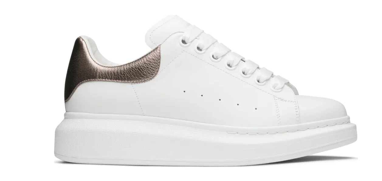 Alexander McQueen Larry Oversized Sneaker White Rose Gold