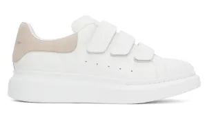 Alexander McQueen Larry Oversized Strap Sneaker Suede White Patchouli