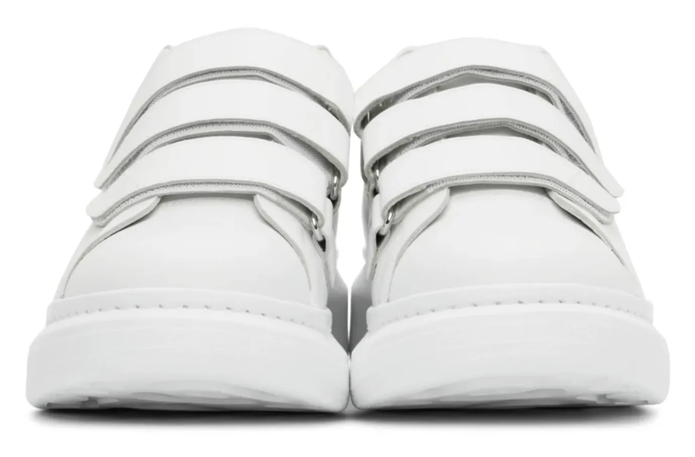 Alexander McQueen Larry Oversized Strap Sneaker Suede White Patchouli