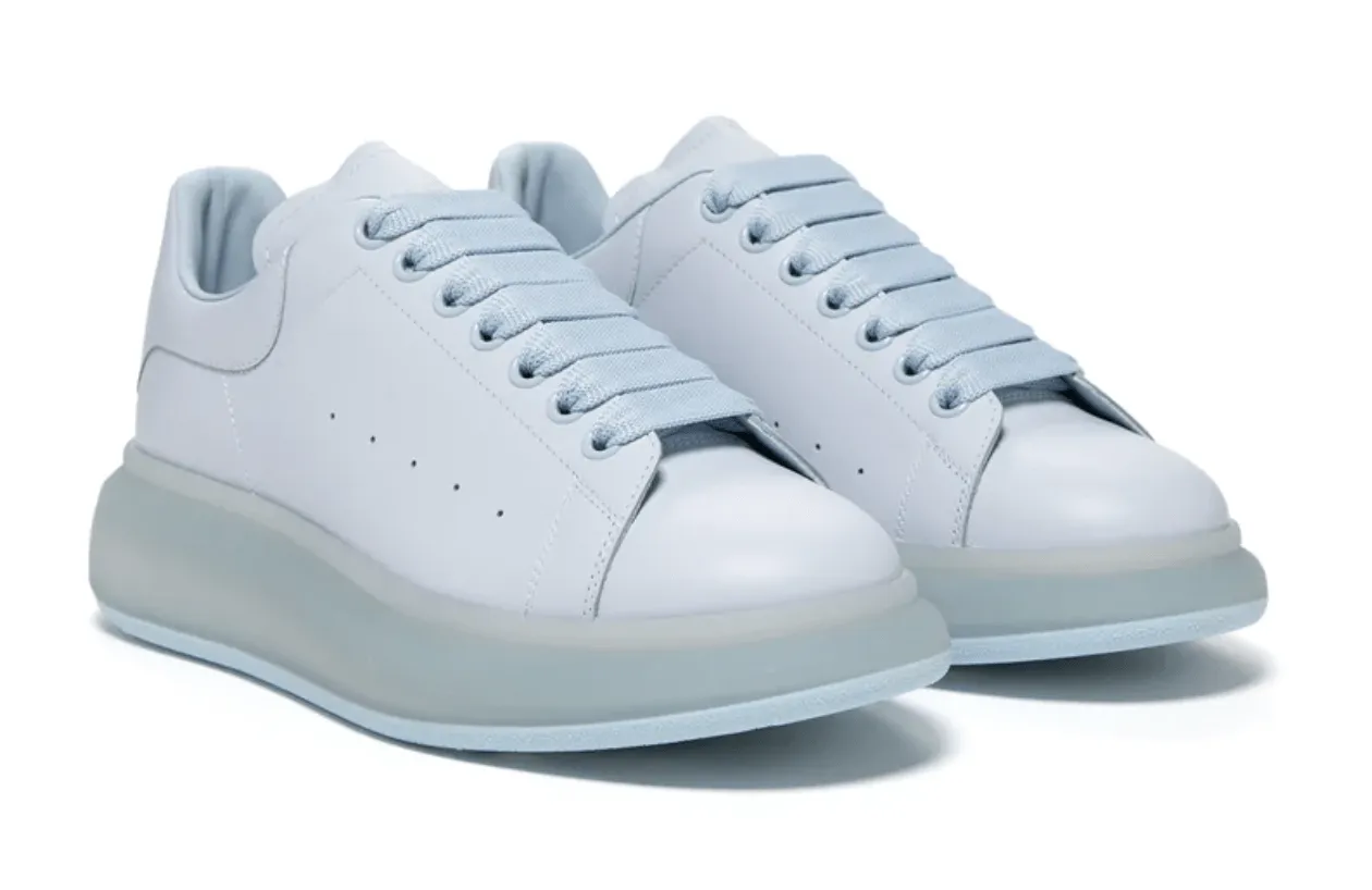 Alexander McQueen Patent Larry Sneaker Spring Blue