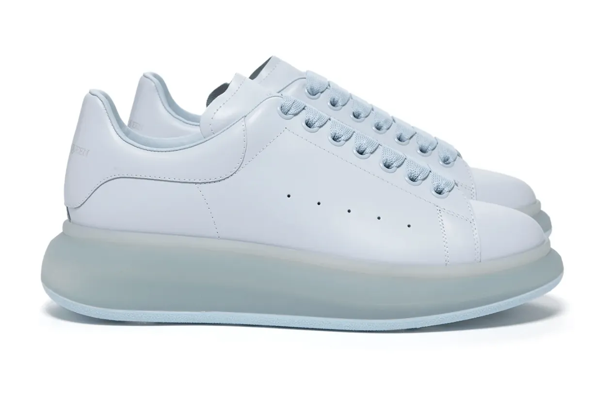 Alexander McQueen Patent Larry Sneaker Spring Blue