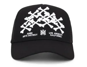 Amiri Bones Stacked Trucker Hat Black
