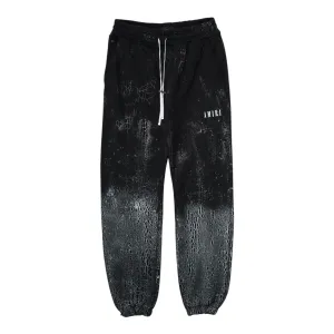 Amiri Cracked Dye Core Logo Sweatpants Black White