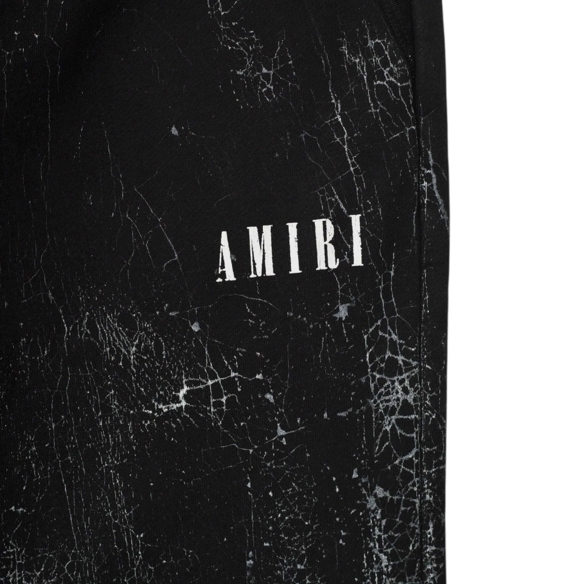 Amiri Cracked Dye Core Logo Sweatpants Black White