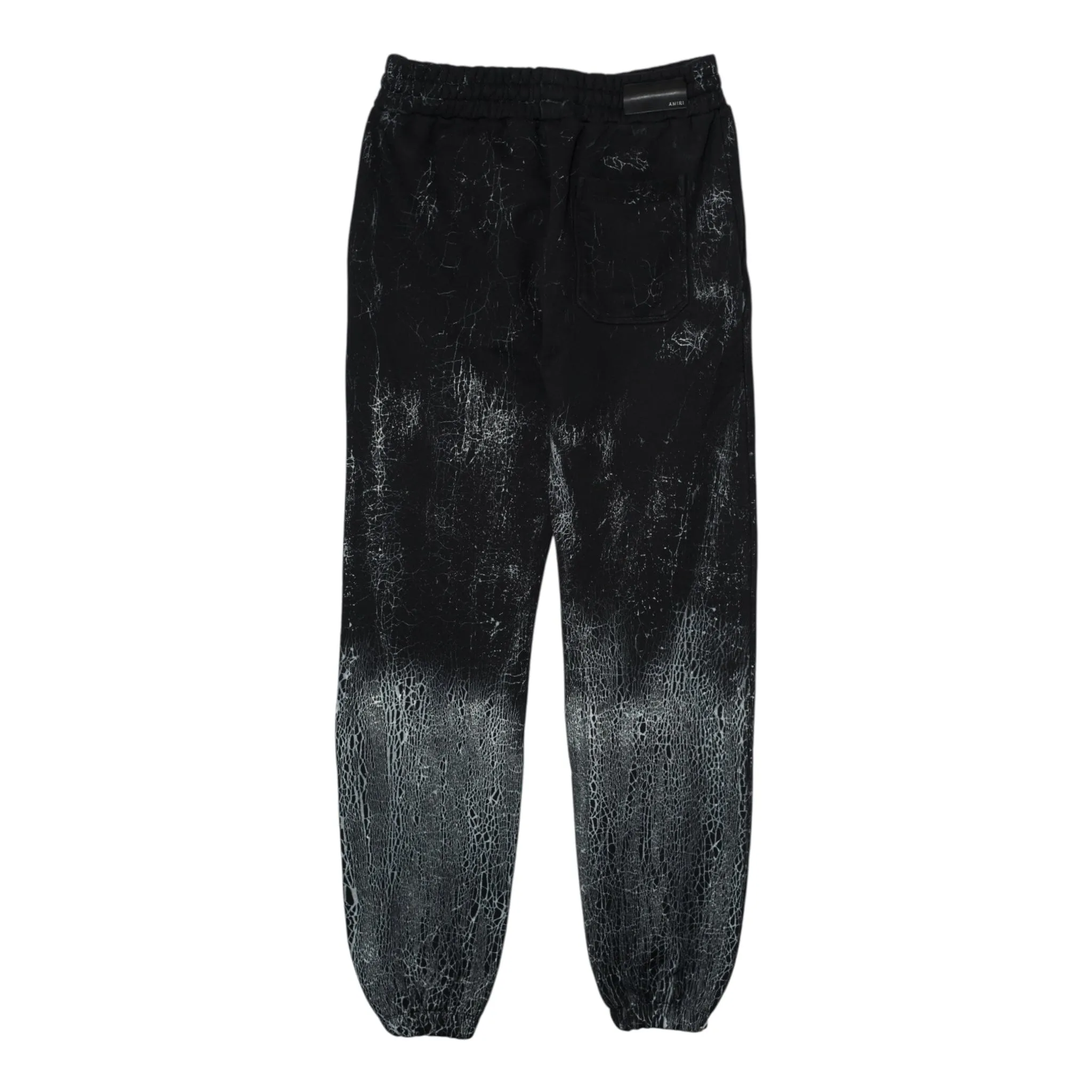 Amiri Cracked Dye Core Logo Sweatpants Black White
