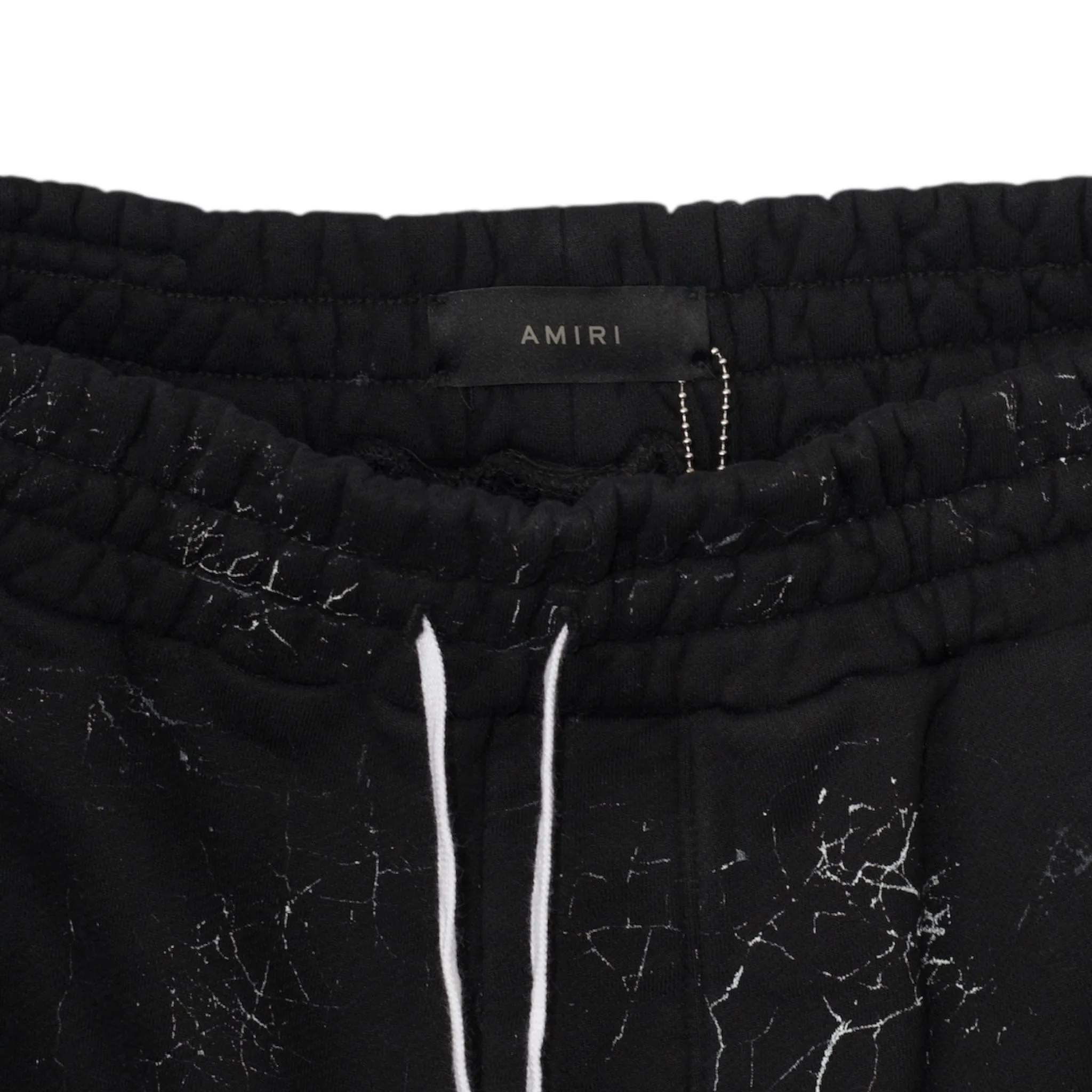 Amiri Cracked Dye Core Logo Sweatpants Black White