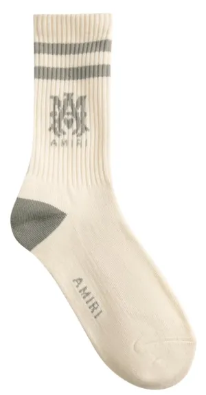Amiri MA Stripe Socks Alabaster