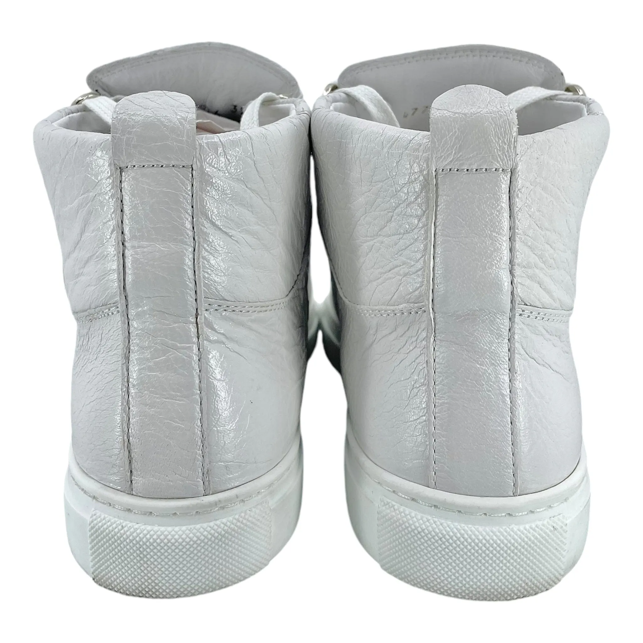 Balenciaga Arena Sneaker High Crackle Leather White (W) Pre-Owned