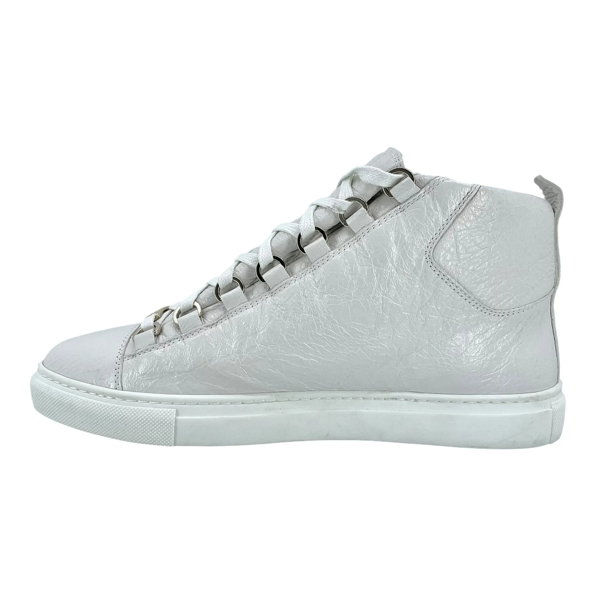 Balenciaga Arena Sneaker High Crackle Leather White (W) Pre-Owned