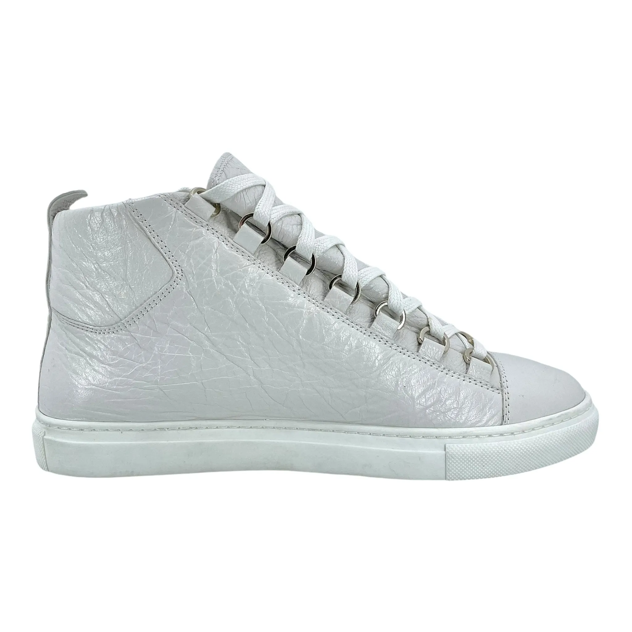 Balenciaga Arena Sneaker High Crackle Leather White (W) Pre-Owned