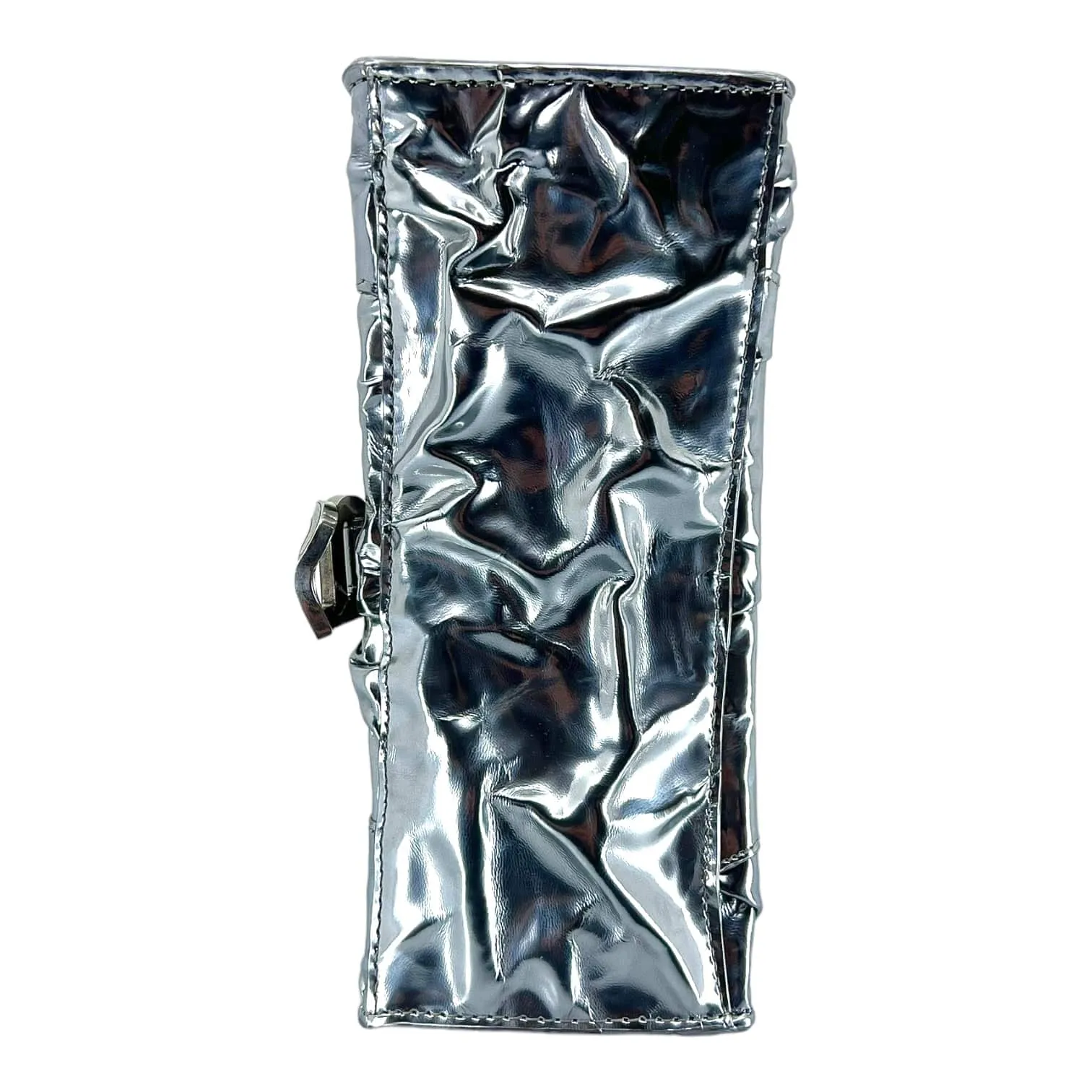 Balenciaga Hourglass Small Handbag Crushed Effect Silver