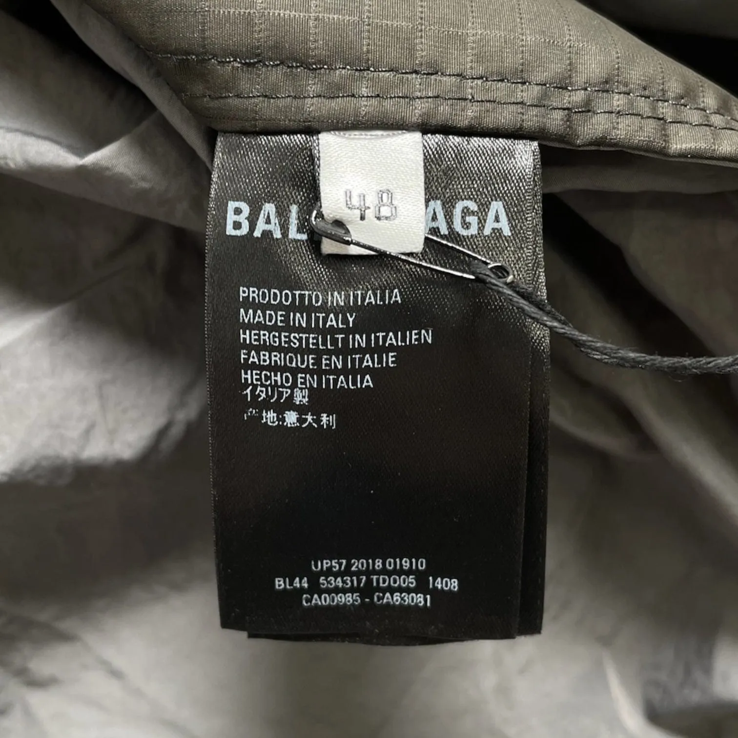 Balenciaga Logo Windbreaker Grey