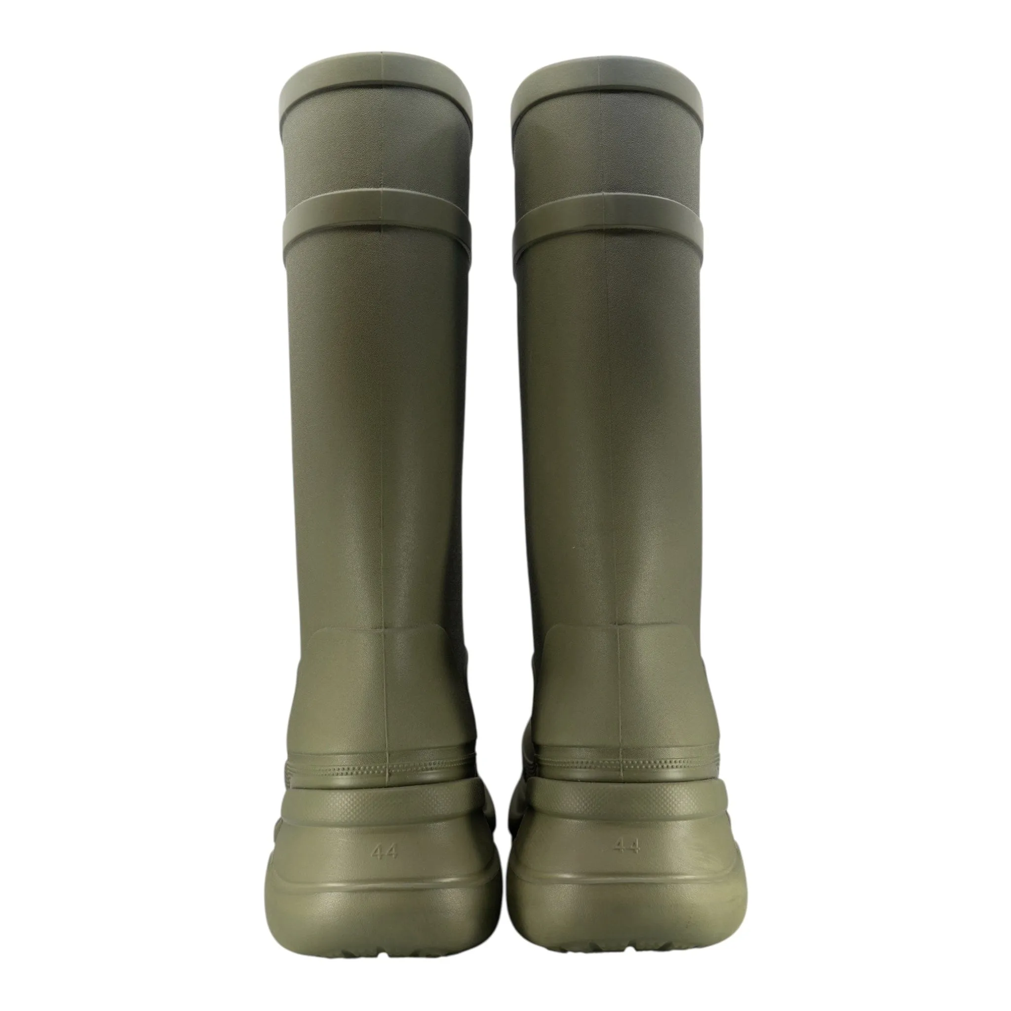 Balenciaga Rubber Croc Boots Olive Green Pre-Owned