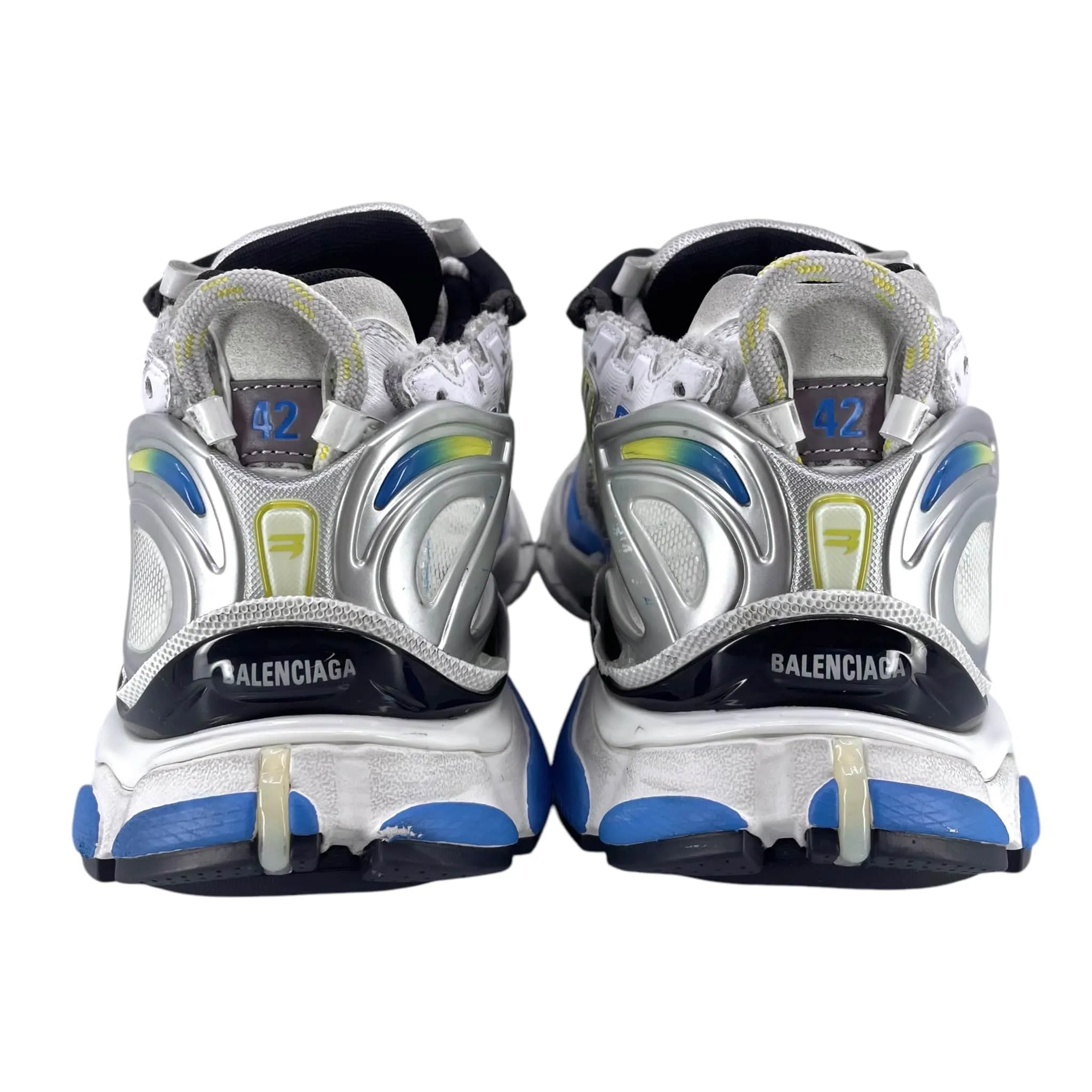 Balenciaga Runner Sneaker White Yellow Blue Pre-Owned