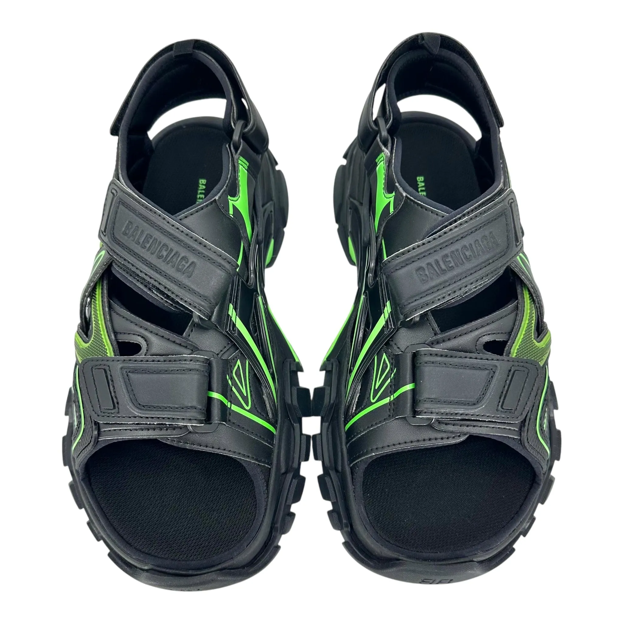Balenciaga Track Sandal Black Fluo Green