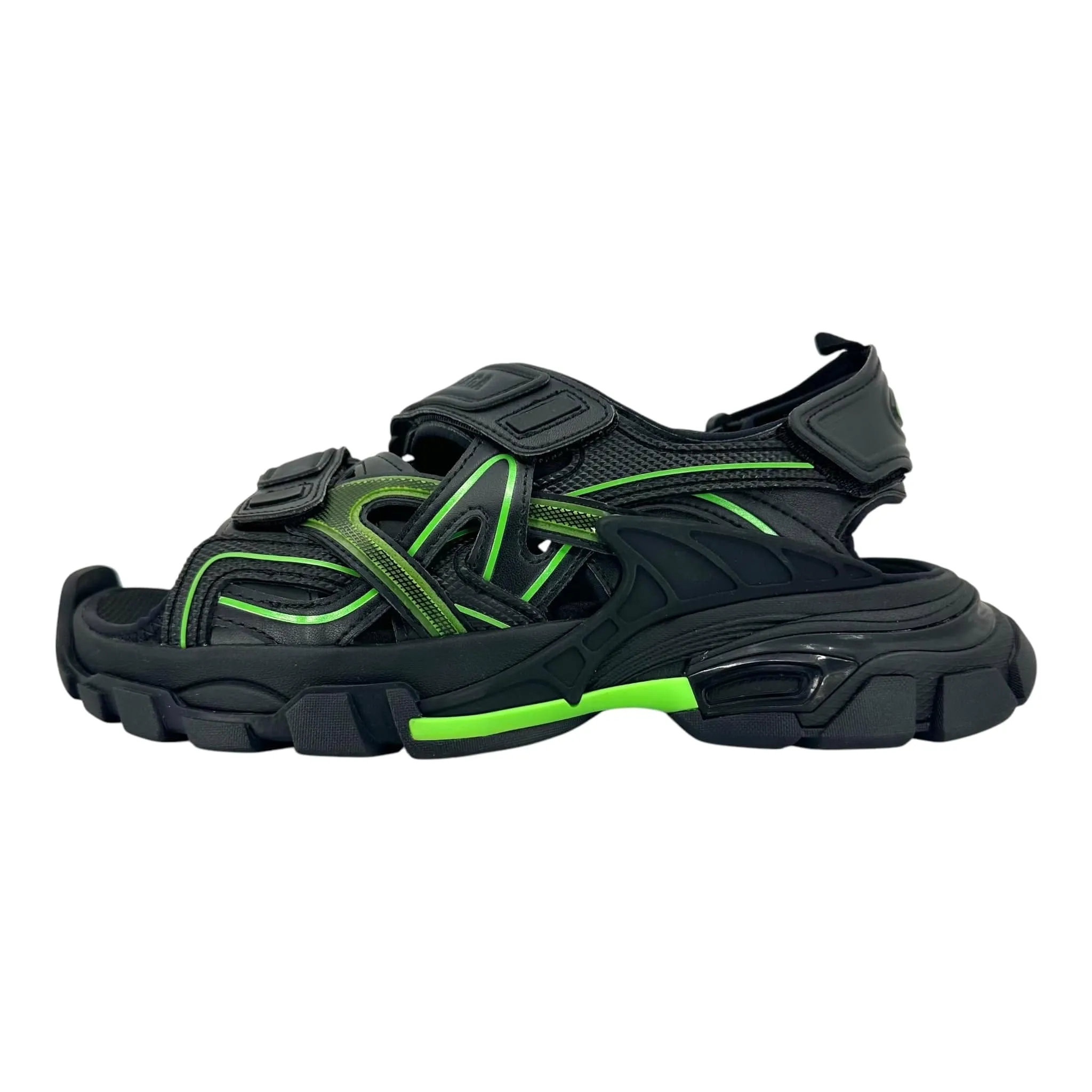 Balenciaga Track Sandal Black Fluo Green