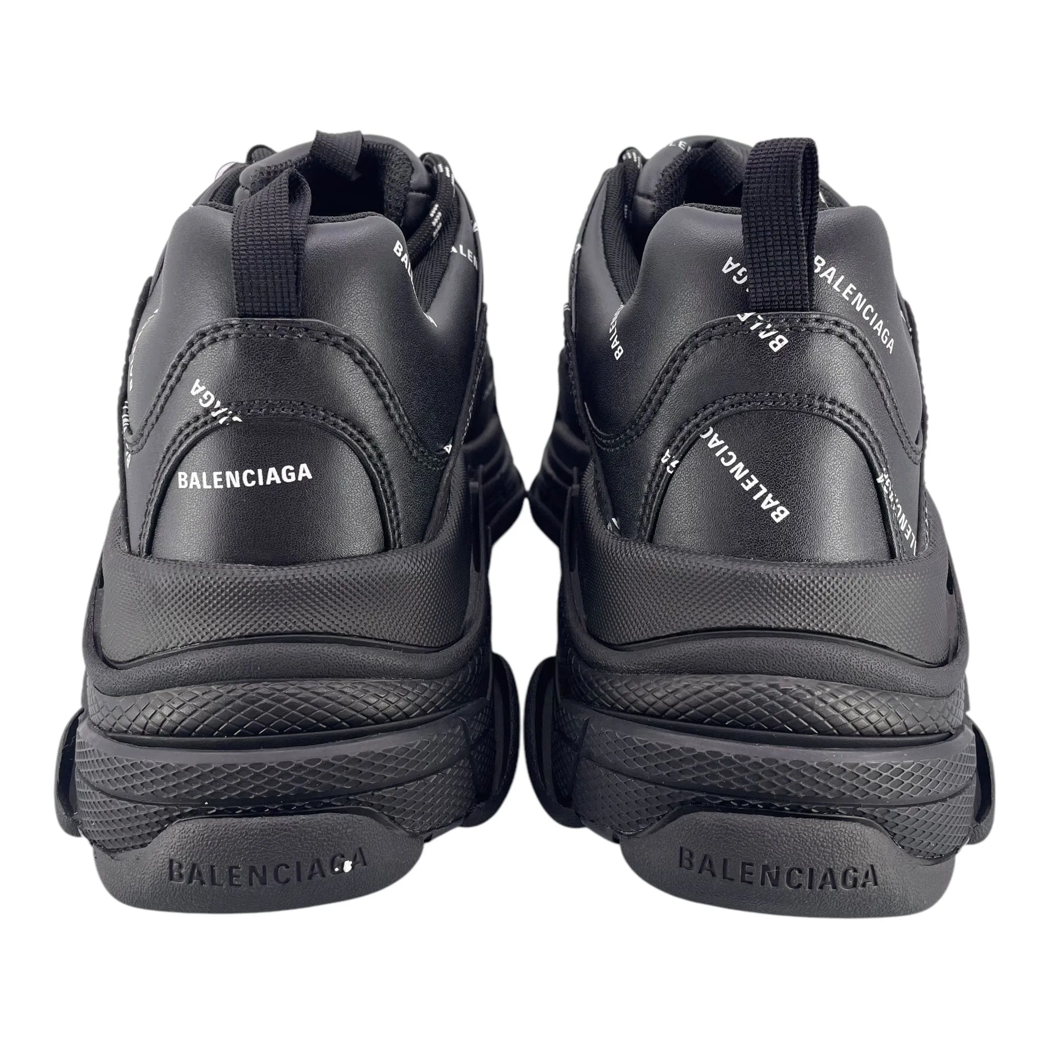 Balenciaga Triple S Sneaker All Over Logo Black White