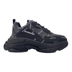 Balenciaga Triple S Sneaker All Over Logo Black White