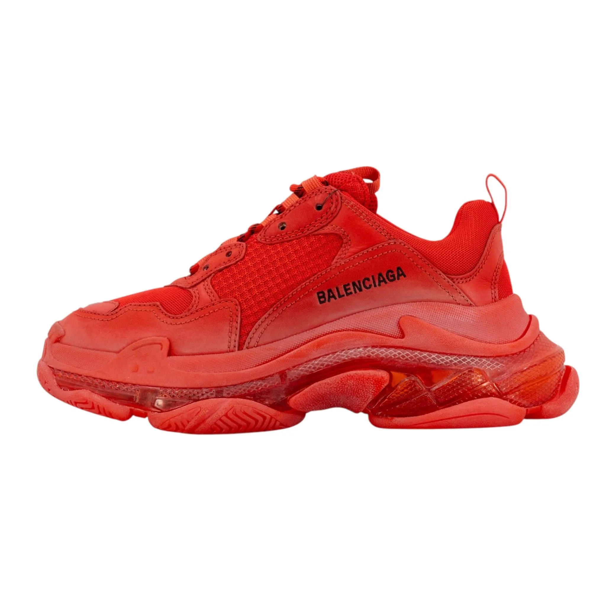 Balenciaga Triple S Sneaker Clear Sole Red