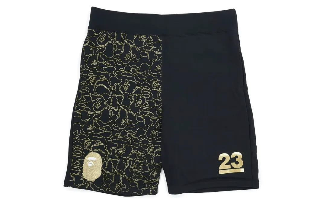 BAPE 23rd Anniversary Sweatshorts Black Gold