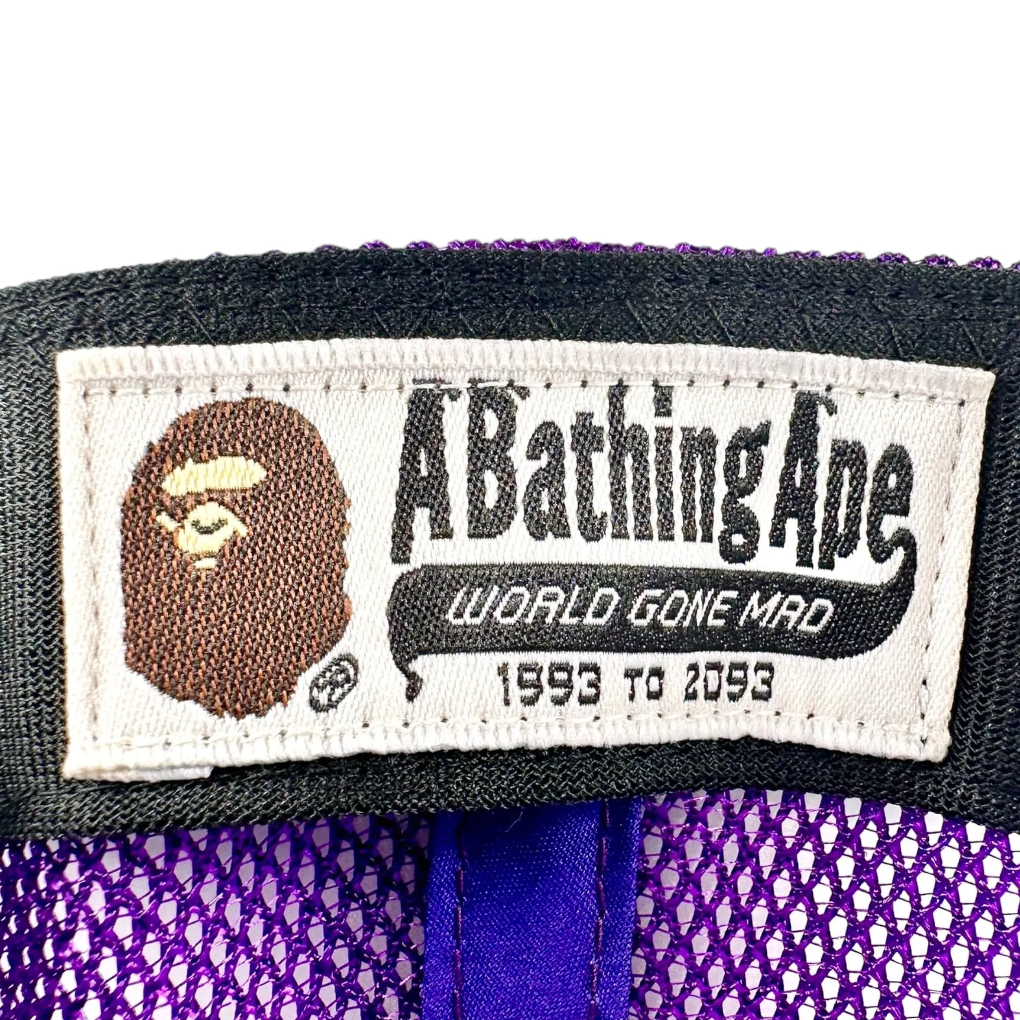 BAPE Bathing Ape Logo Trucker Hat Color Camo Purple (FW22)