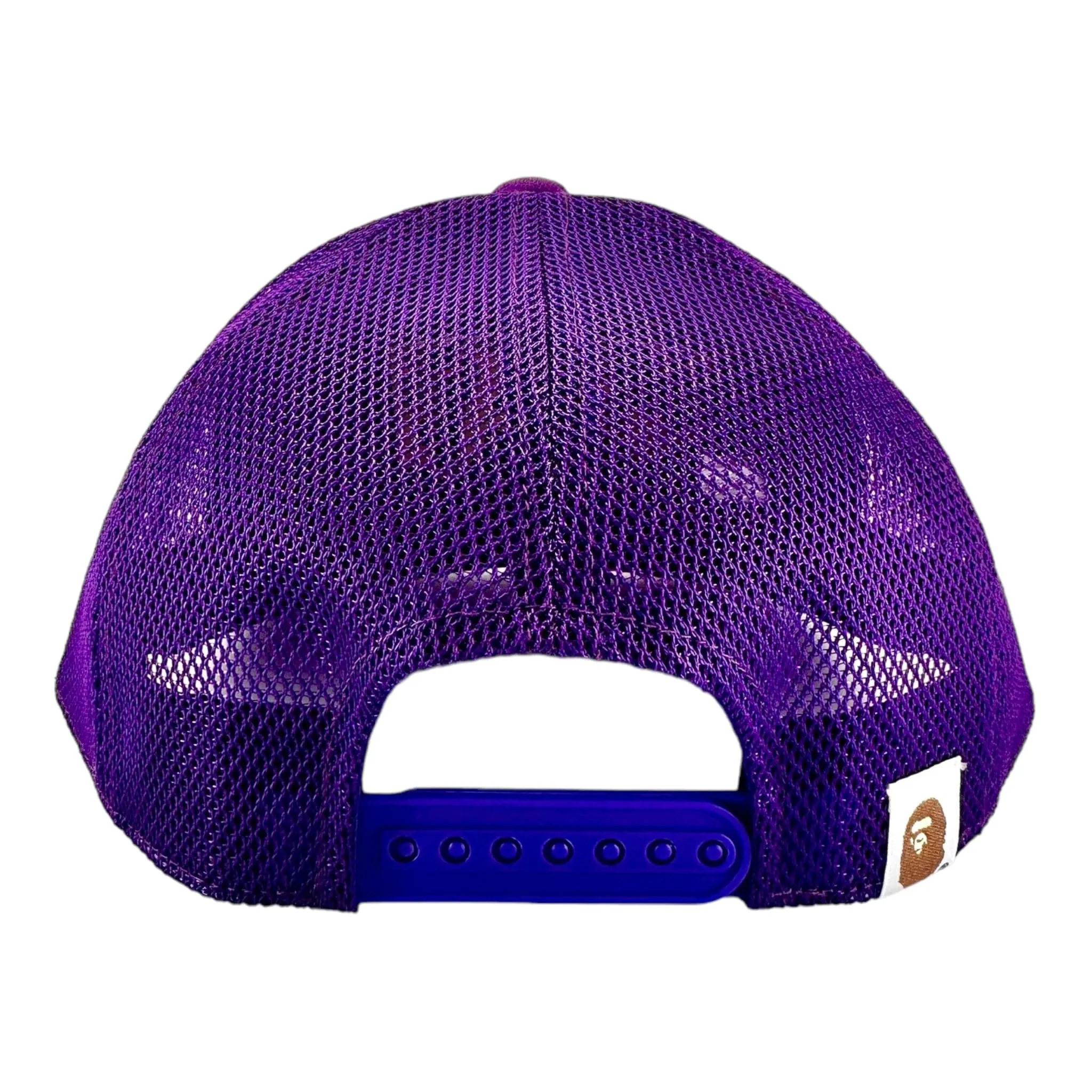 BAPE Bathing Ape Logo Trucker Hat Color Camo Purple (FW22)