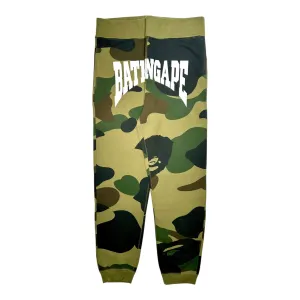 BAPE Big Logo Sweatpants ABC Camo Green Pre-Owned