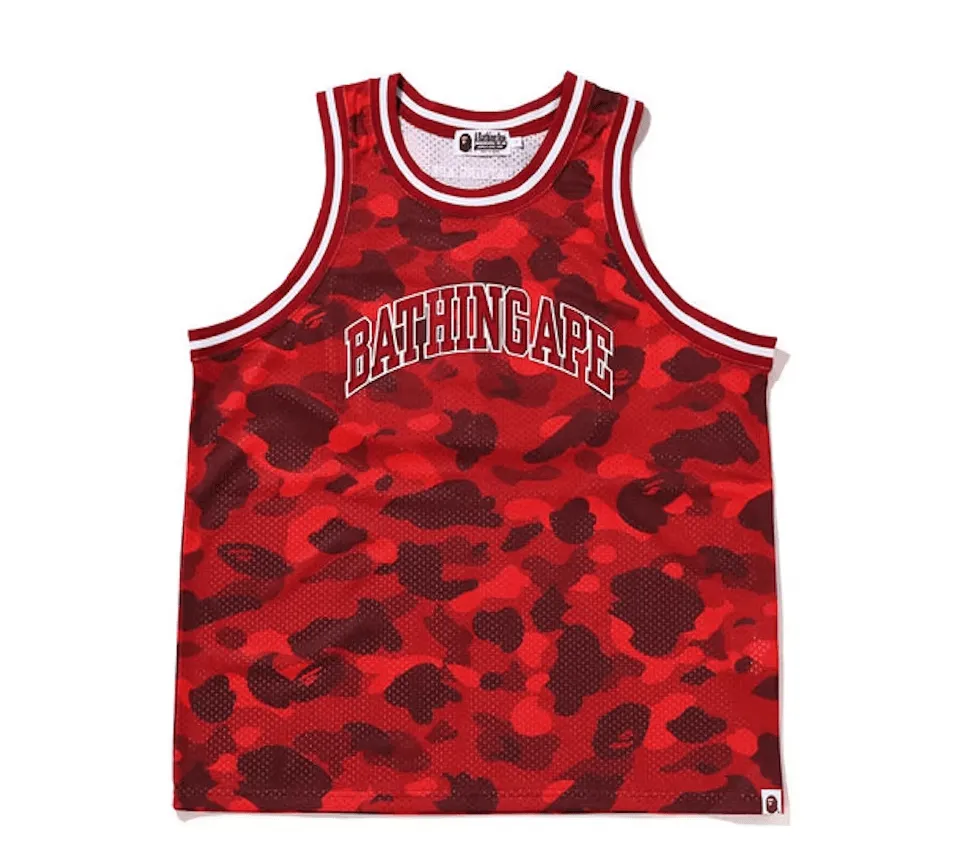 BAPE Color Camo Basketball Jersey Red