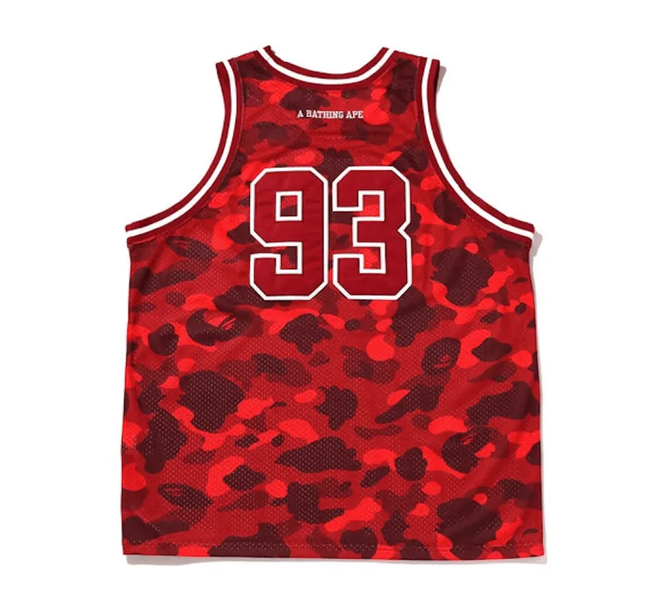BAPE Color Camo Basketball Jersey Red