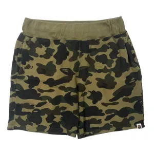 BAPE Logo Sweatshorts 1st Camo Green Multi Pre-Owned