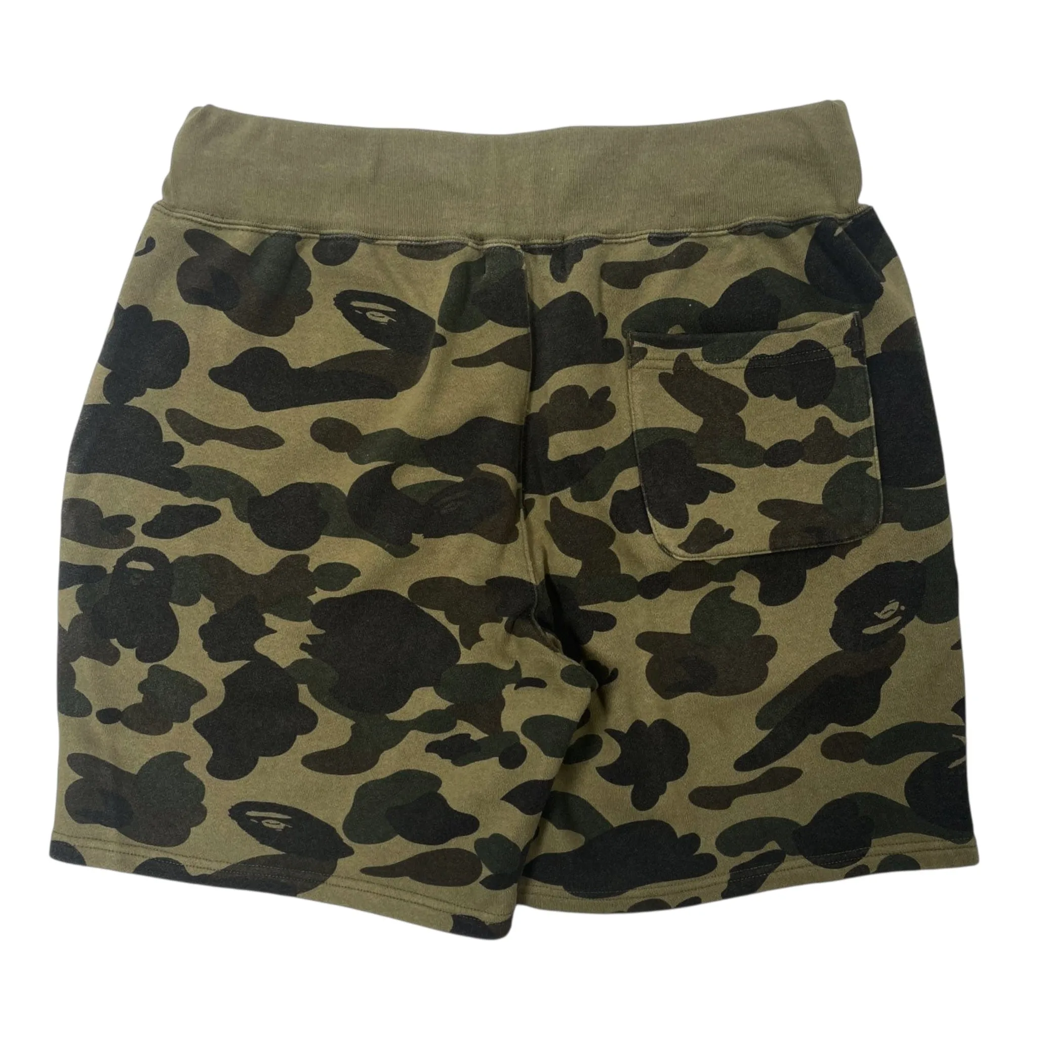 BAPE Logo Sweatshorts 1st Camo Green Multi Pre-Owned