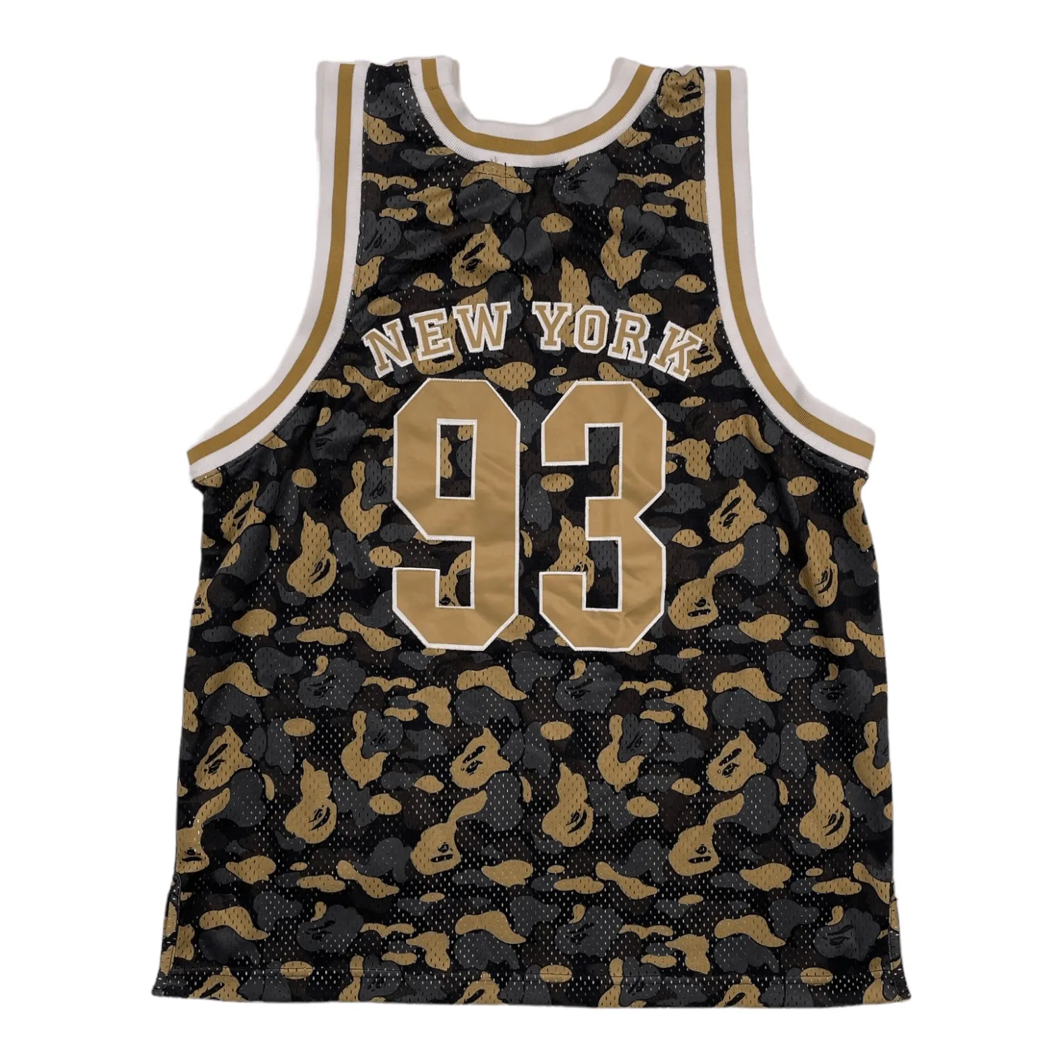 Bape Madison Ave NYC Basketball Ape Head Jersey Black/Gold Pre-Owned